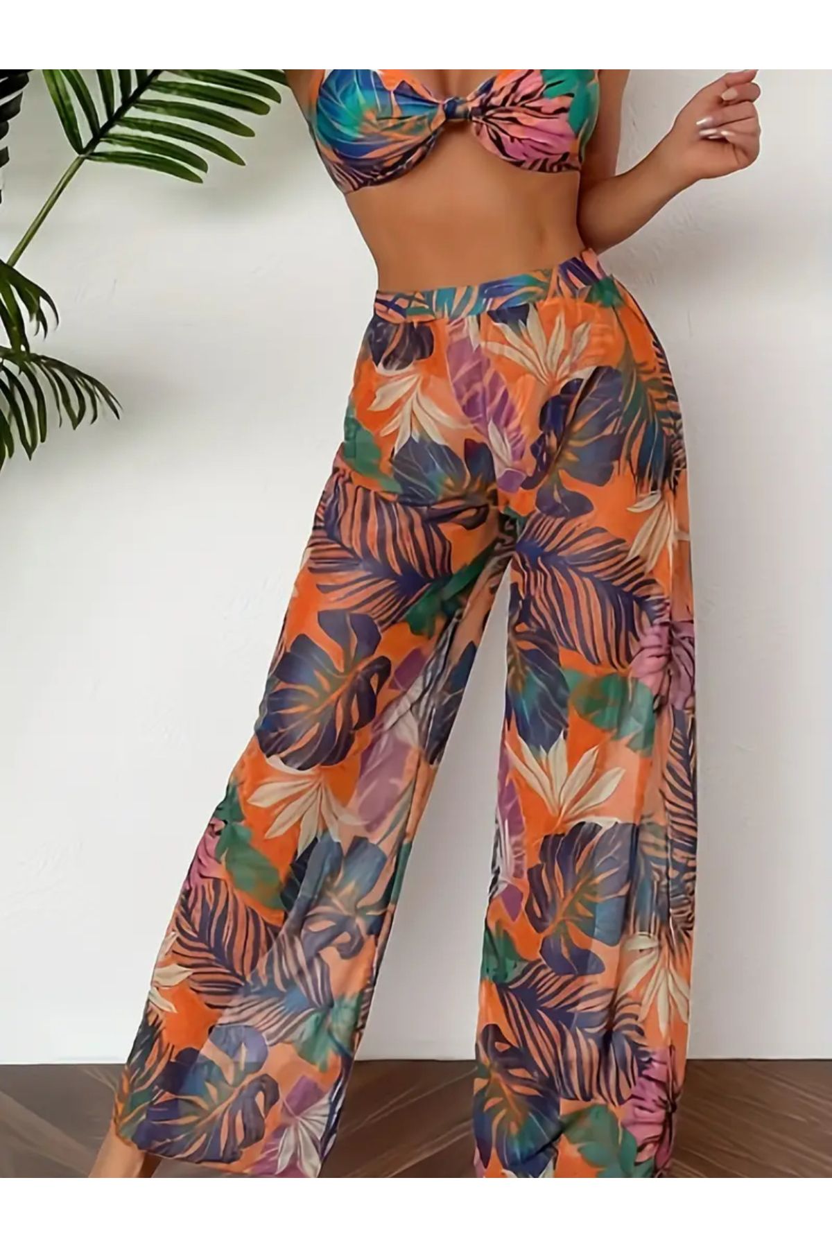 CN Kadın Bikini Takımı Pantolonlu 3’lü Set