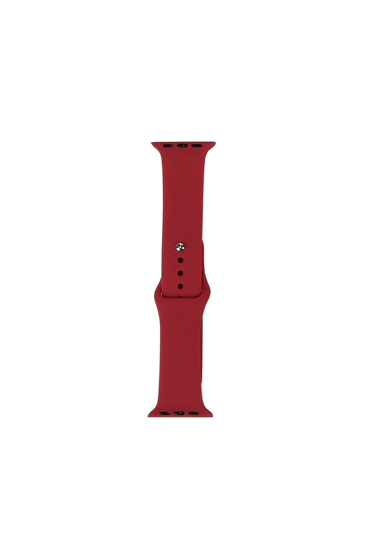 YTSGLOBAL Watch 44mm Band Serisi Klasik Kordon Silikon Strap Kayış-Kırmızı-Rose Gold