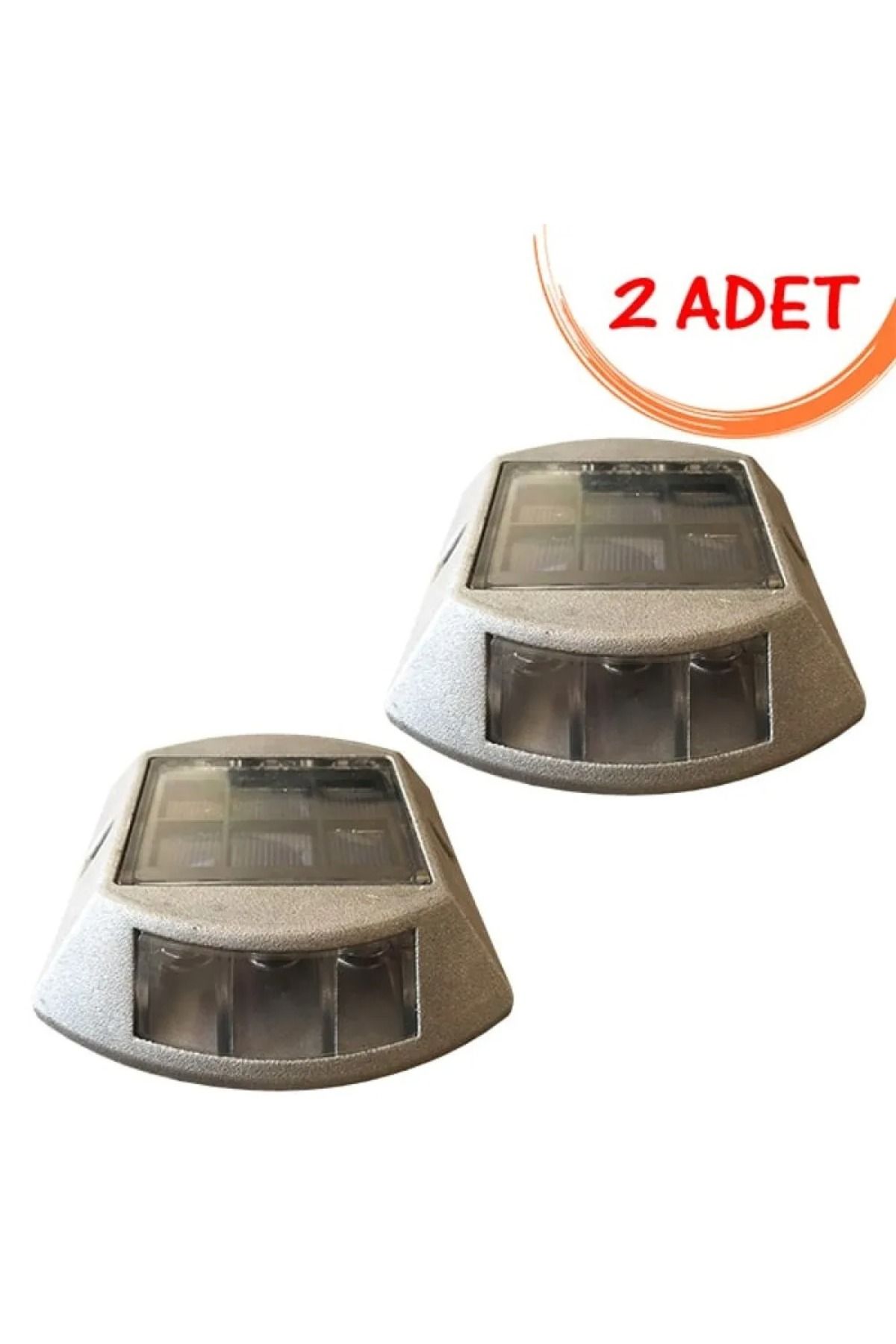 İlgi Trafik Alüminyum Yol Butonu Güneş Enerjili Yol Butonu Ledli Solar Buton Kırmızı (2 ADET)