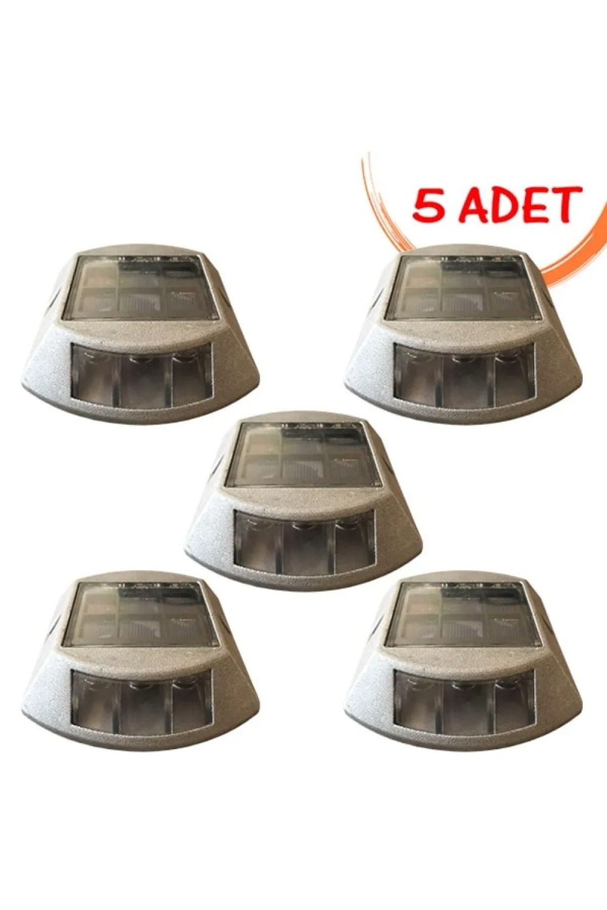 İlgi Trafik Güneş Enerjili Yollar Trafik Buton Yol Butonu Solar Ledli Yol Butonu Sarı (5 ADET)