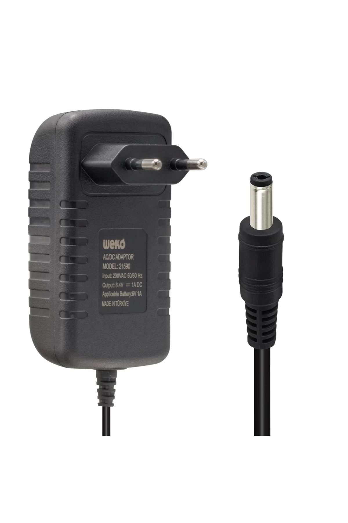 İnnMerry 8.4 VOLT - 1 AMPER - 8.4 WATT 5.5*2.5 UÇLU LİTYUM PİL LEDLİ YERLİ ÜRETİM ŞARJ ADAPTÖRÜ (OUT:6V-1A) (