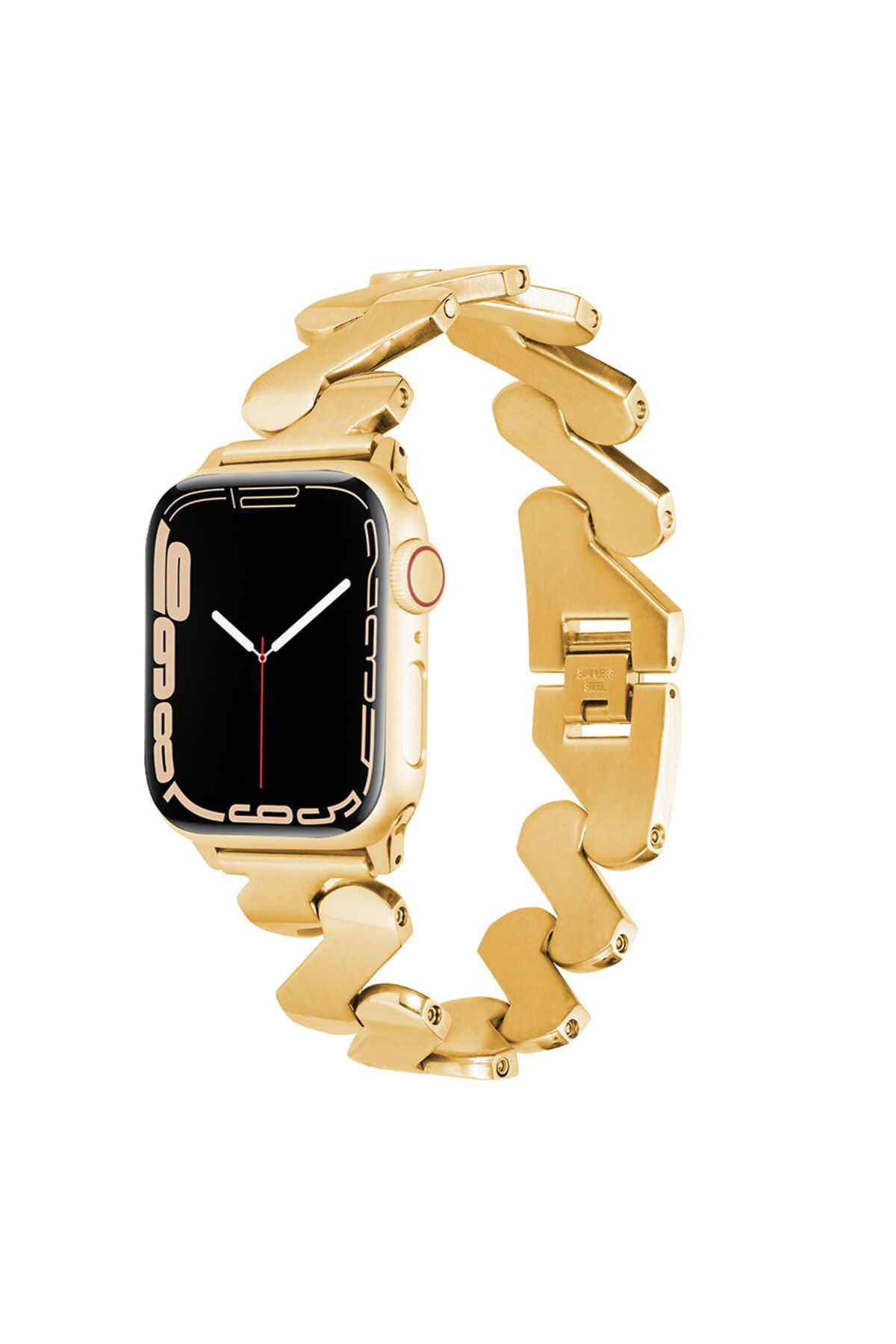 YTSGLOBAL Watch 7 45mm Kordon Uyumlu KRD-80 Metal Strap Kayış YTSG- Gold