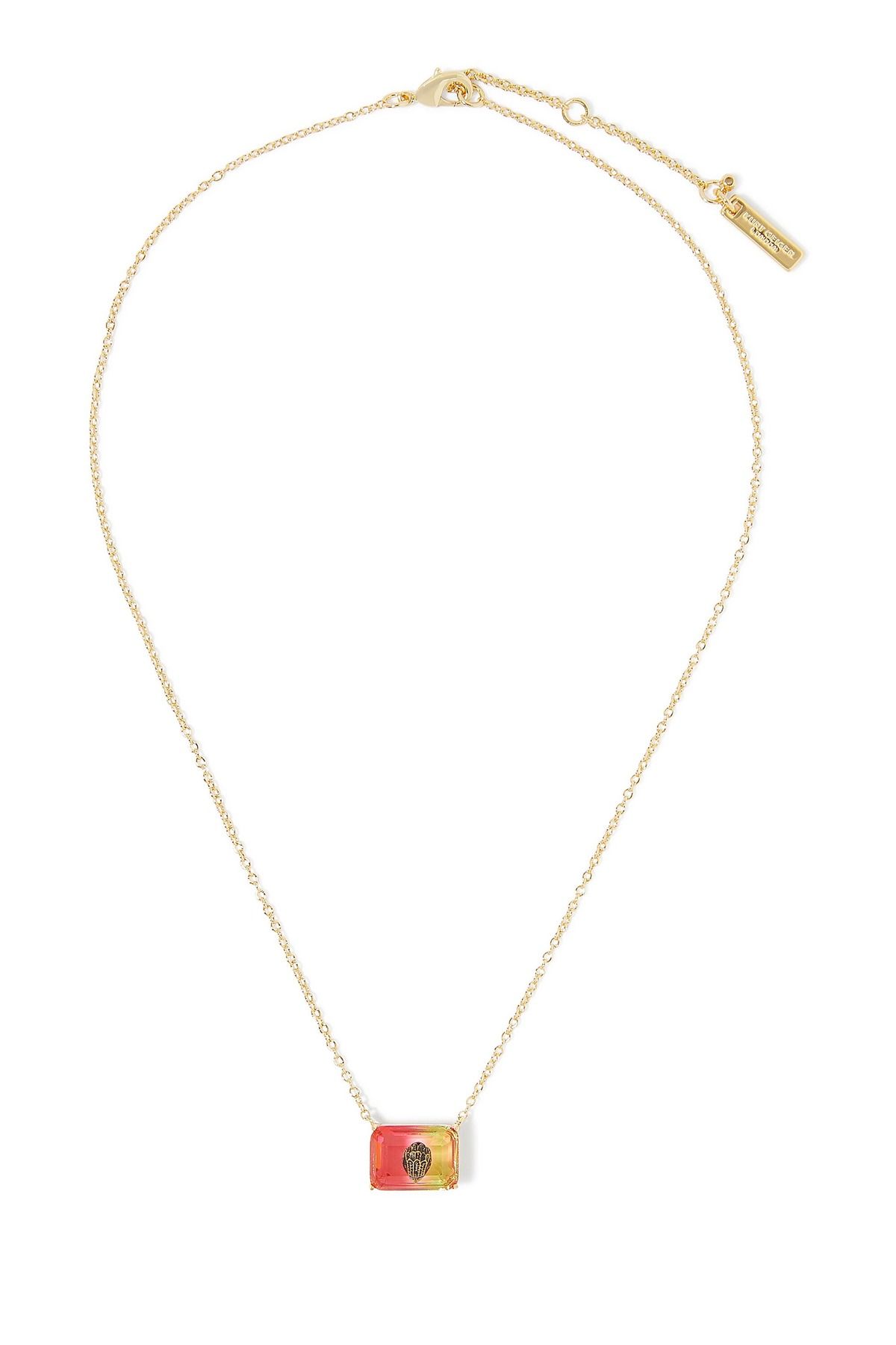 Kurt Geiger Kristal Kolye, Turmalin Taşlı, Brass Zincirli