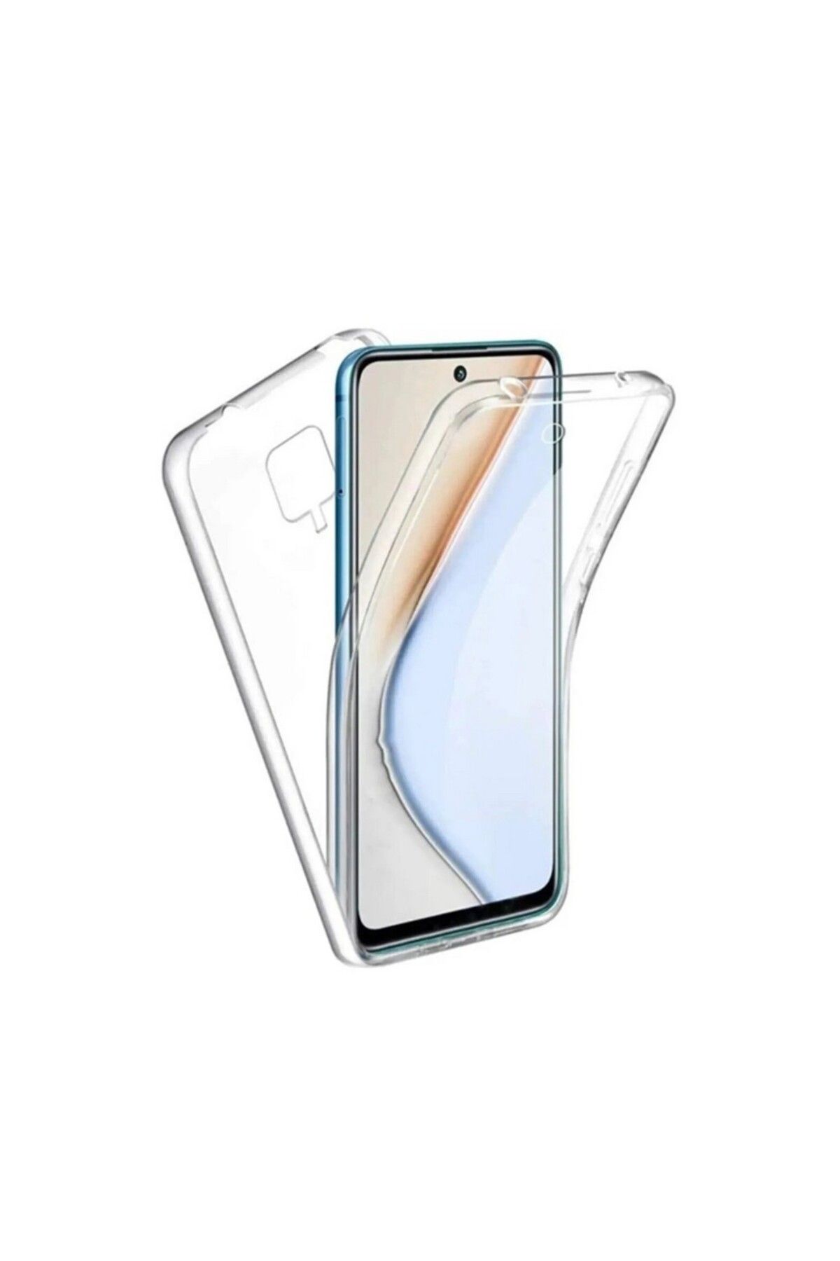 KılıfShop Xiaomi Redmi Note 9 Pro uyumlu Kılıf Ön Arka 360 Koruma Arka Sert Mika Ön Silikon Şeffaf