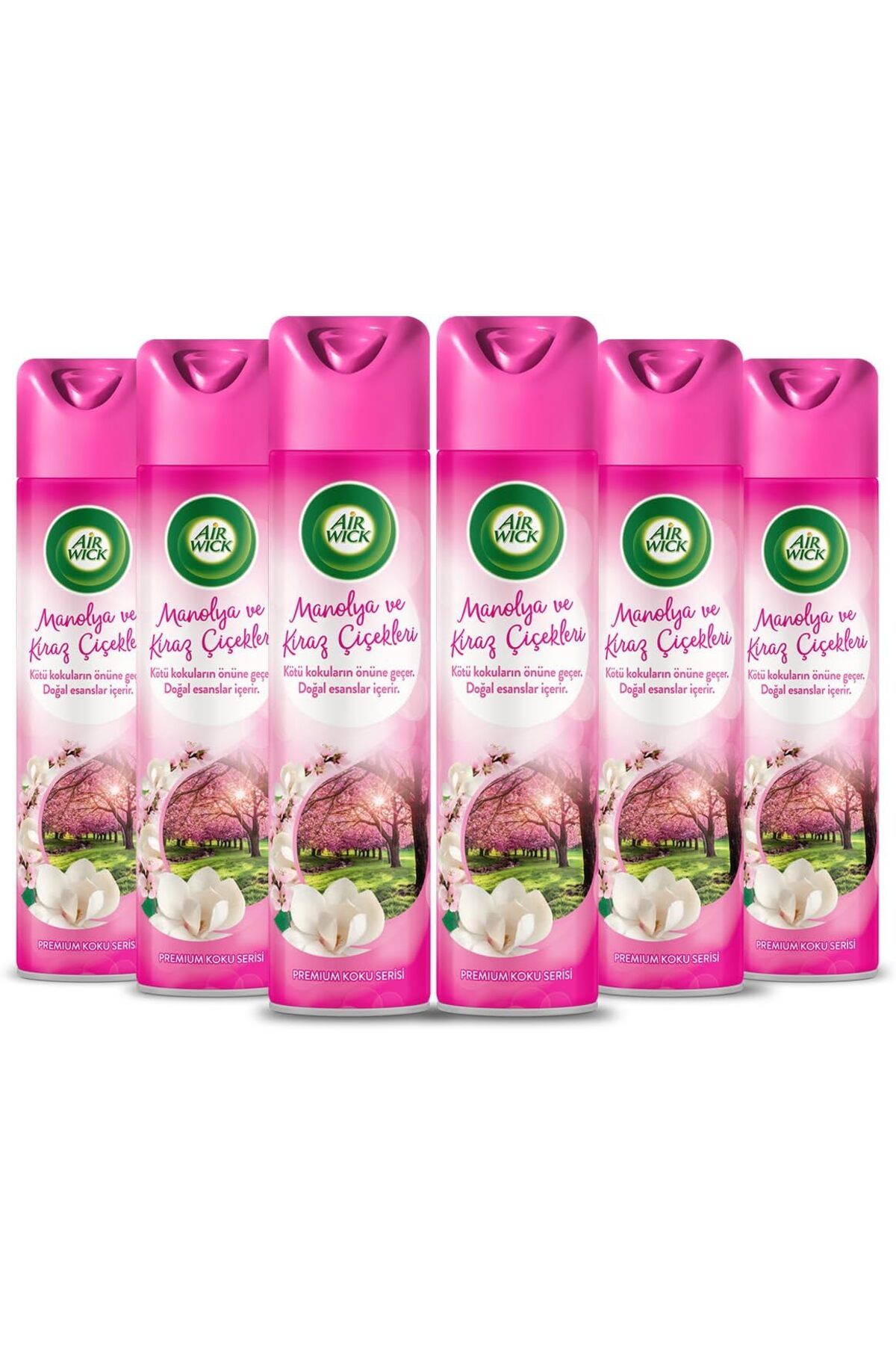 Air Wick Aerosol Manolya ve Kiraz Çiçeği Oda Kokusu 6 x 300 ml