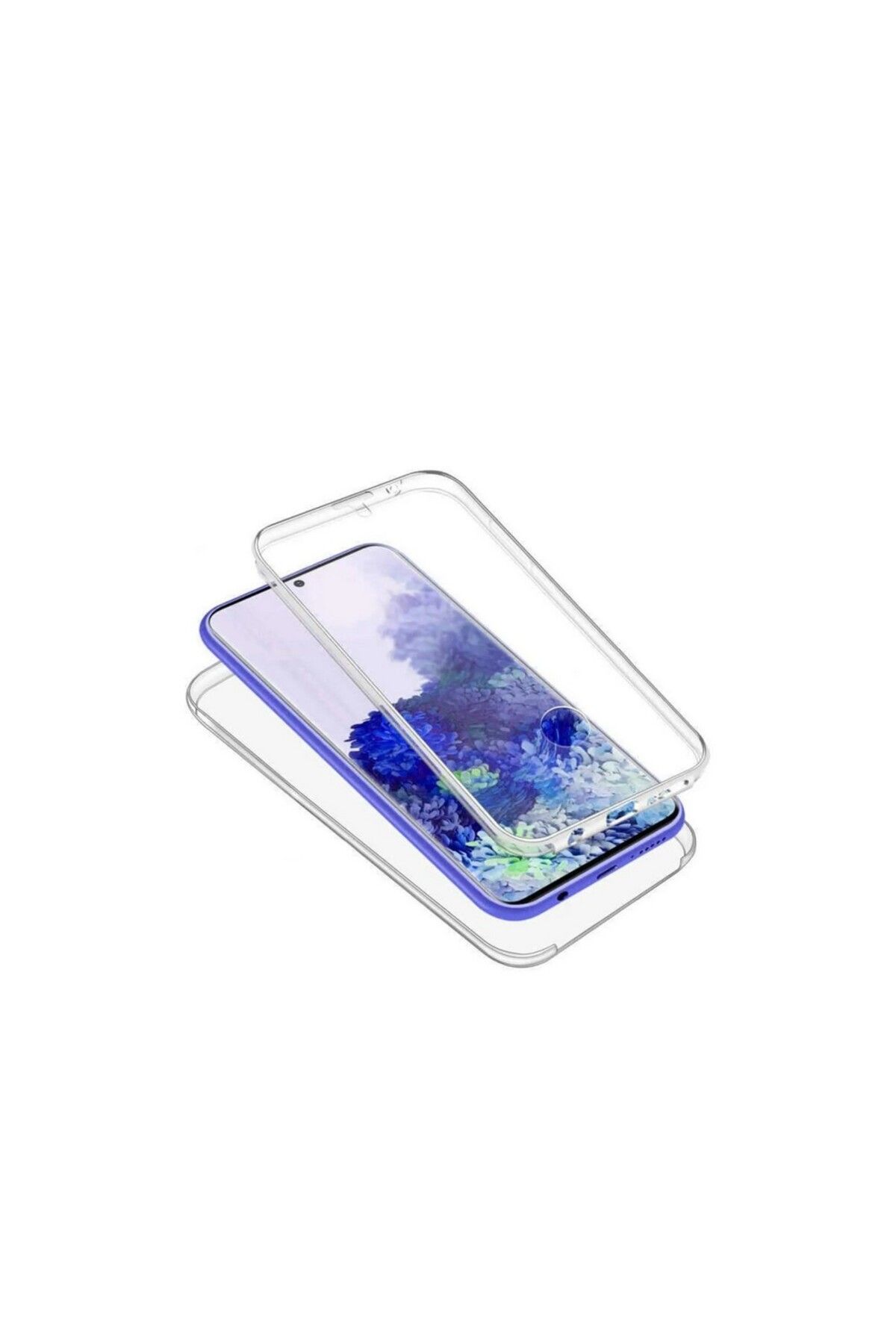 KılıfShop Samsung Galaxy S20 Plus uyumlu Kılıf Ön Arka 360 Koruma Arka Sert Mika Ön Silikon Şeffaf