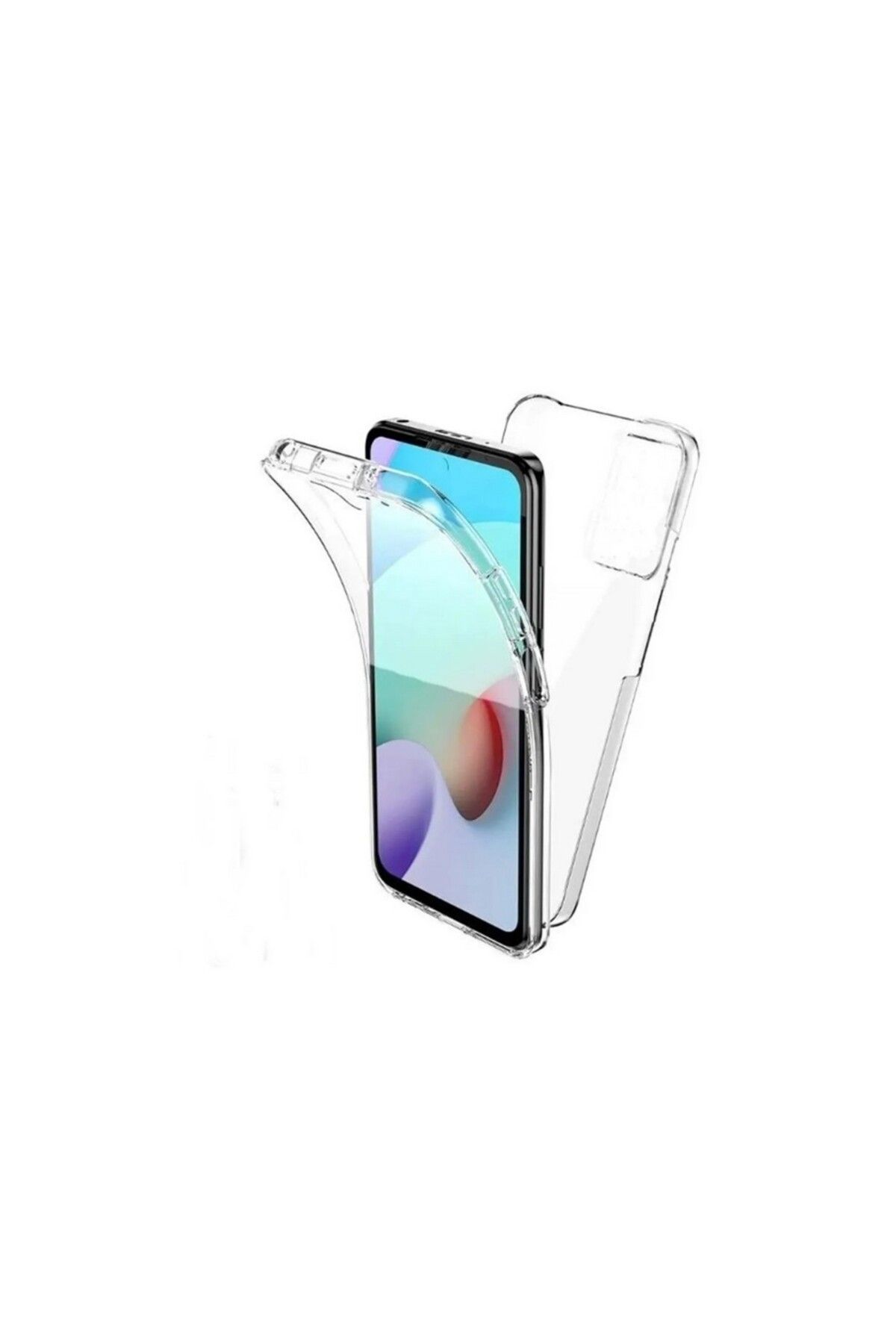 Apsuwa Xiaomi Redmi Note 13 Pro 4G uyumlu Kılıf Ön Arka 360 Koruma Arka Sert Mika Ön Silikon Şeffaf