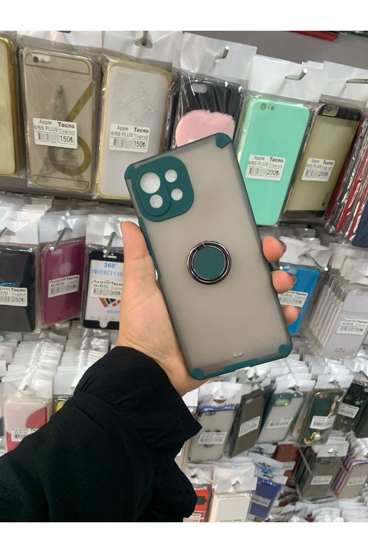 TECNOTREND Xiaomi Mi 11 Lite Kılıf Magnetic Ring Cover & Case Silikon kılıf