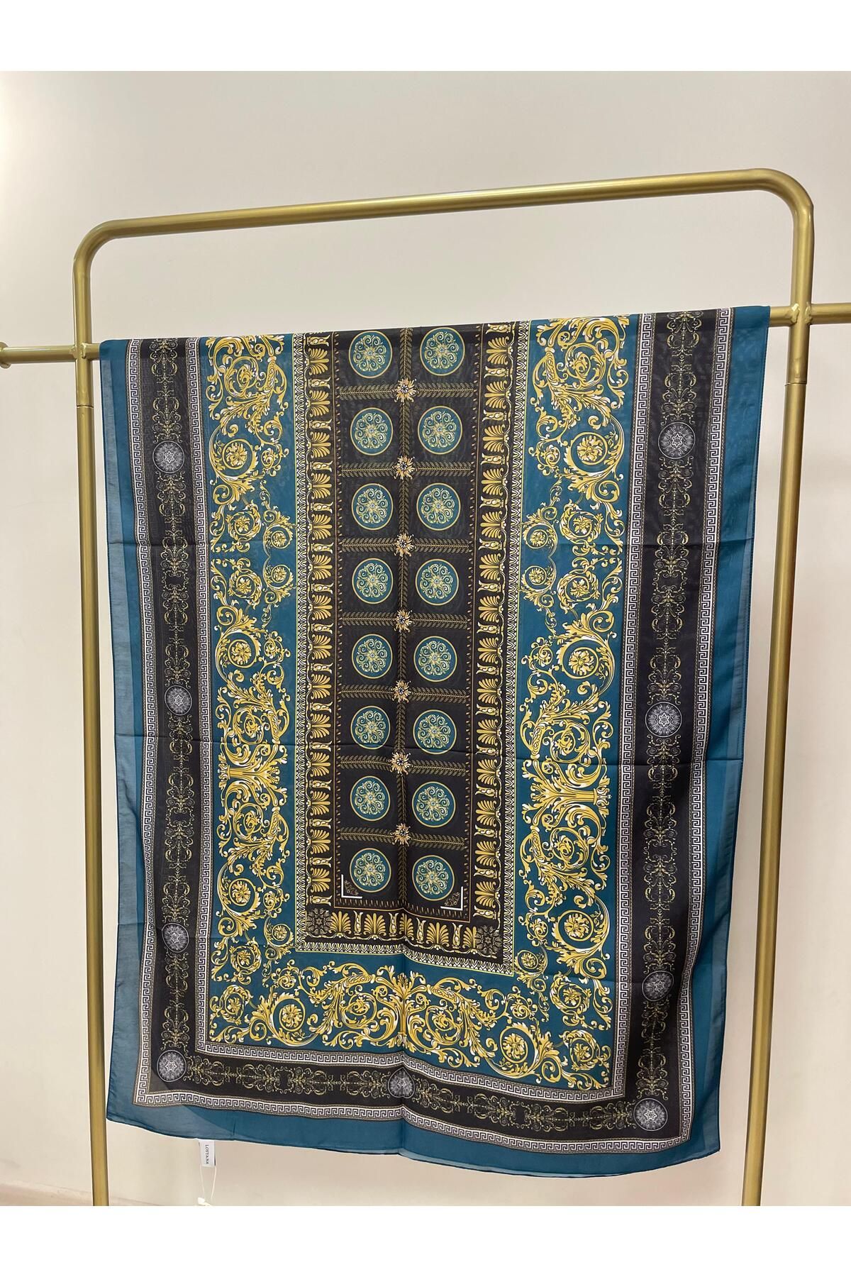 MENESSA Pamuk Vual V Desen Şal
