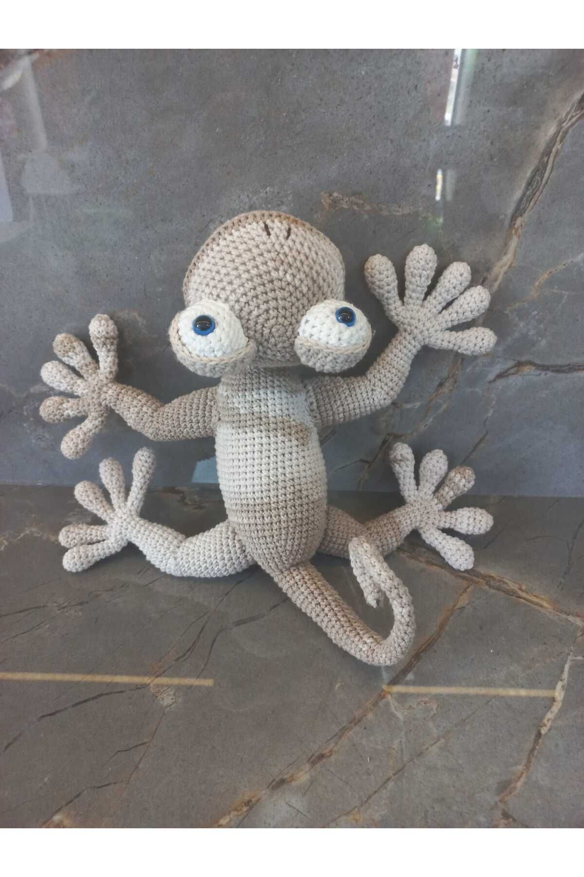 SERDECOR KERTENKELE OSCAR - ORGANİK ÖRGÜ OYUNCAK - 28CM