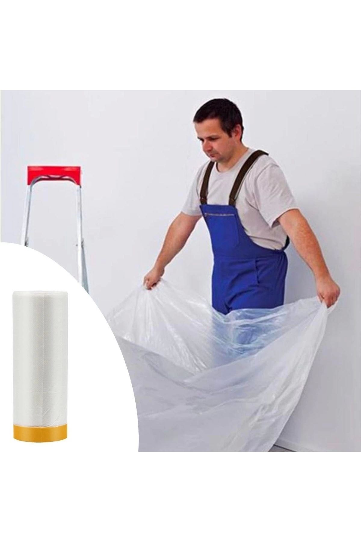 Beruflic Boya Badana Eşya Koruma Hışır Örtüsü 180cm X 15 Mt Yapışkanlı Hışır Örtü