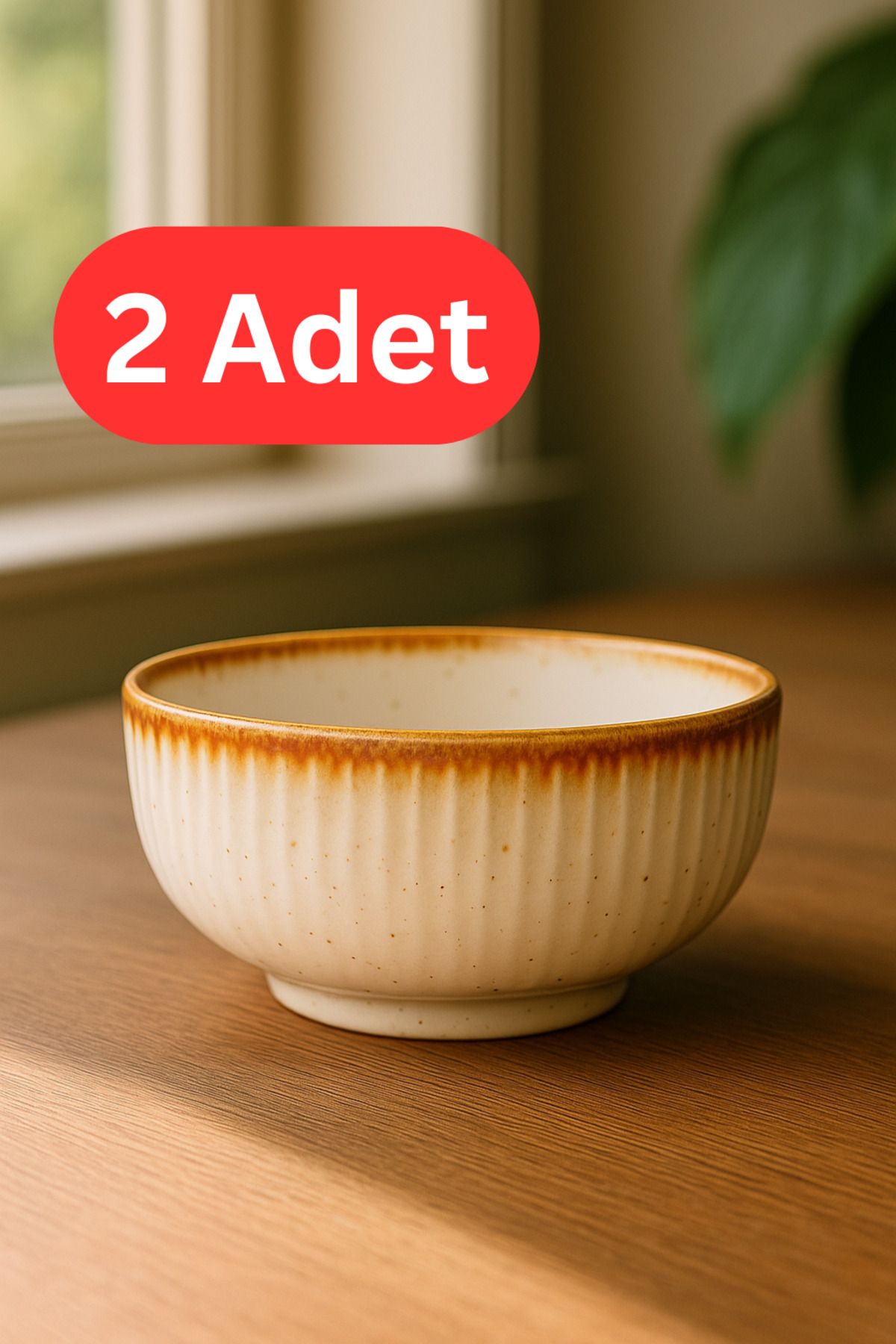 Percini Krem Rustik Porselen Derin Çukur Çorba Ramen Noodle Dondurma Tatlı Çerezlik Şekerlik Kase 11 cm