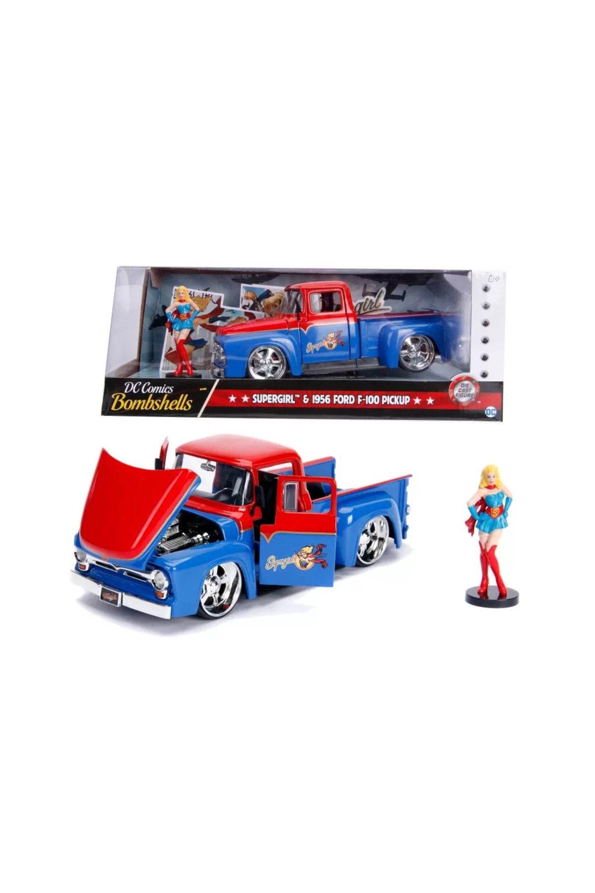 Jada Toys-DC COMICS BOMBSHELLS 1956 FORD SUPER GIRL SCALE 1 TO 24 1