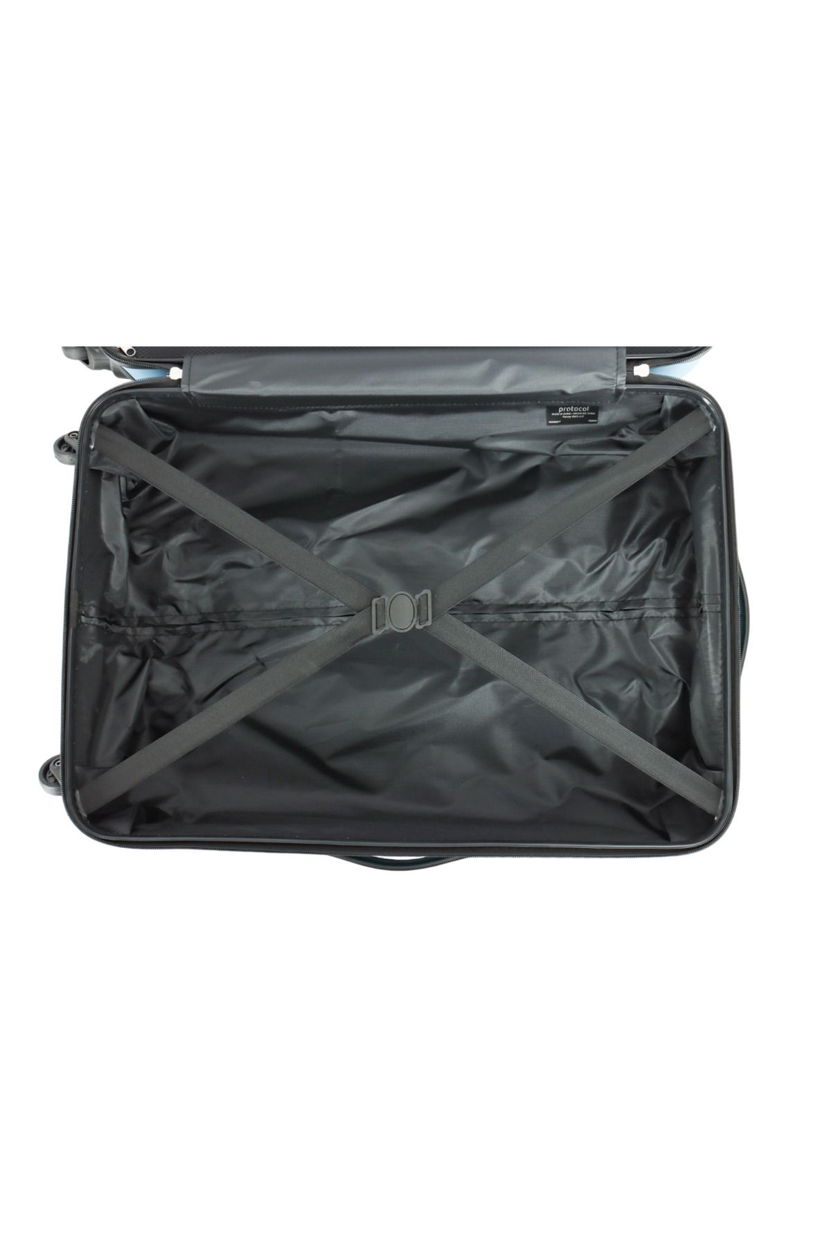 PROTOCOL-Large Protocol trolley, 78x48x29 cm, checked luggage, ABS, 4 wheels 360°, silver 3