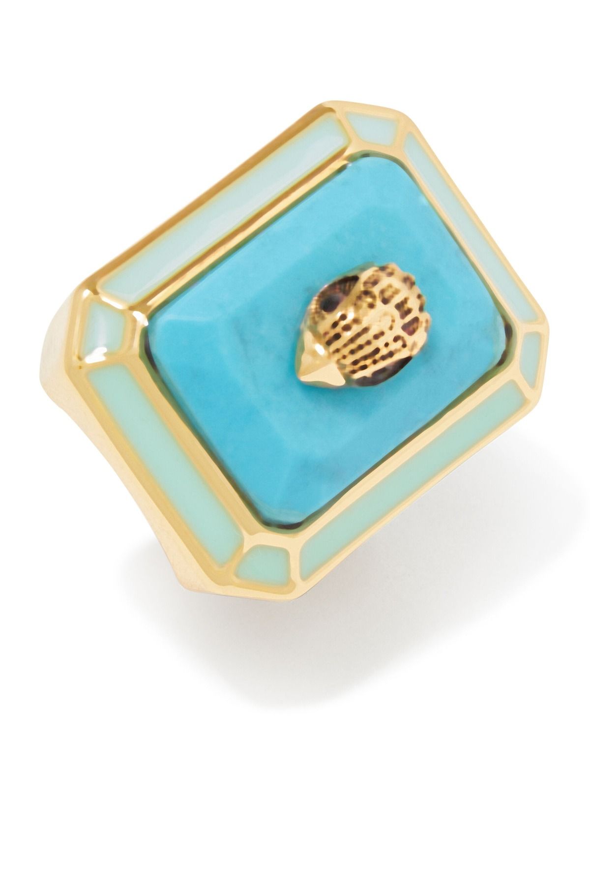 Kurt Geiger Enamel Cocktail Yüzük, Renkli Mineli ve Şık