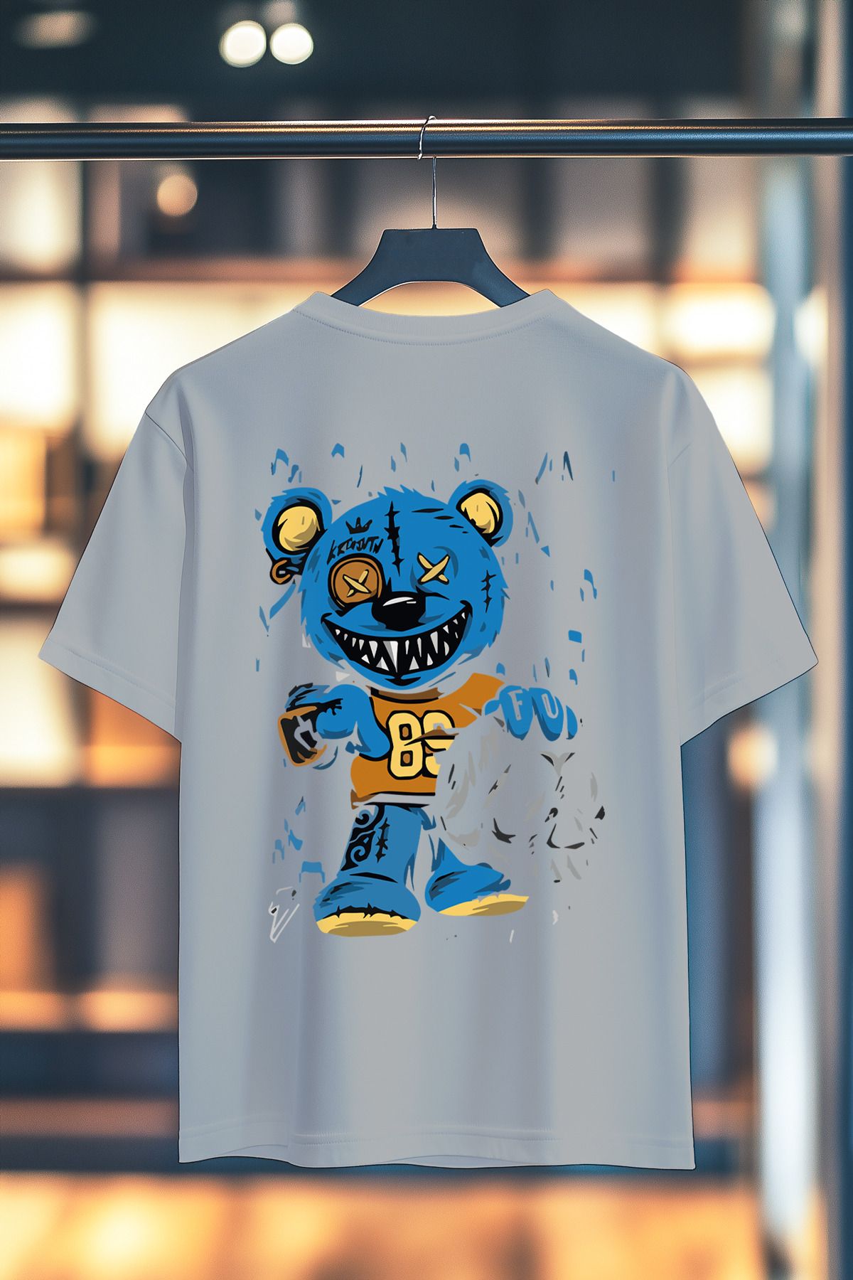 BookOrBook Cheerful Clown %100 Pamuk Premium Kalite Sırt Baskılı T-Shirt