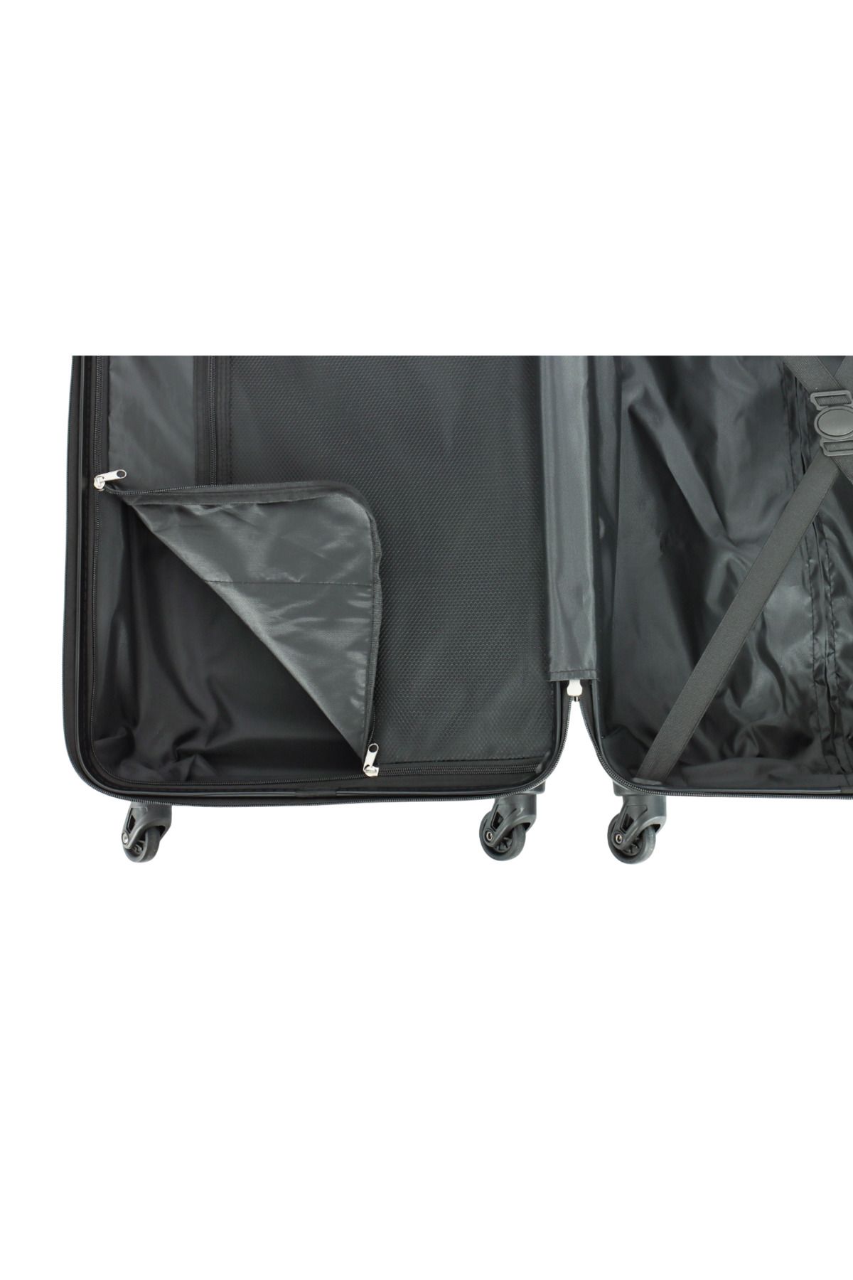 PROTOCOL-trolley set, 1 cabin and 2 hold luggage, ABS, 4 360° wheels, silver 4