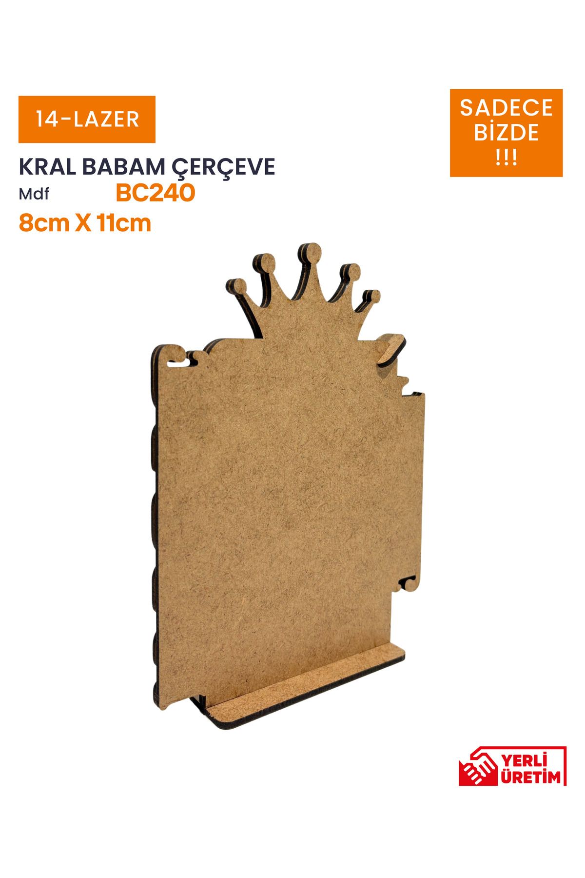 14lazerkesim KRAL BABAM BABALAR GÜNÜ ÇERÇEVE 10 ADET BC240