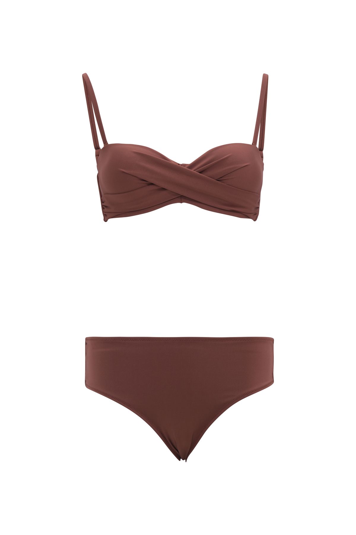 eva clothing Kadın Kahverengi Bikini Takımı