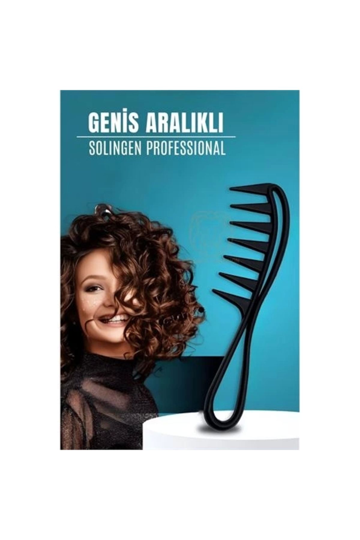 İnnMerry ModaCar Geniş Dişli Stil Tarağı Karbon Solingen Professional