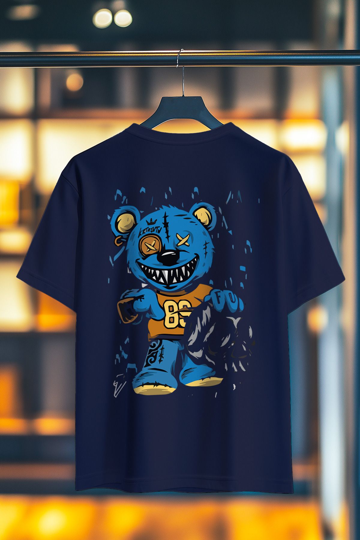 BookOrBook Cheerful Clown %100 Pamuk Premium Kalite Sırt Baskılı T-Shirt