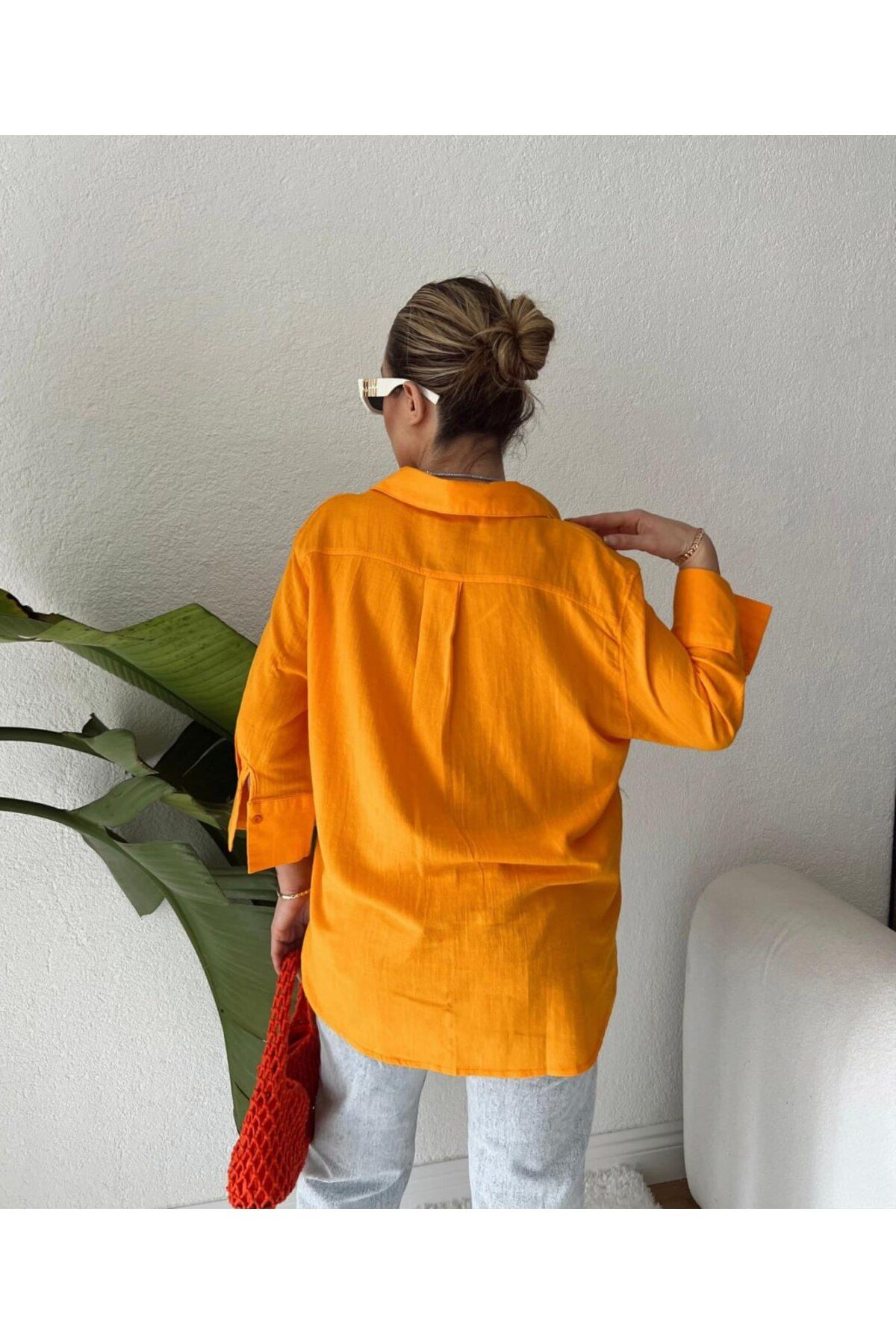AsprinFashion YIKAMALI PAMUK KETEN GÖMLEK