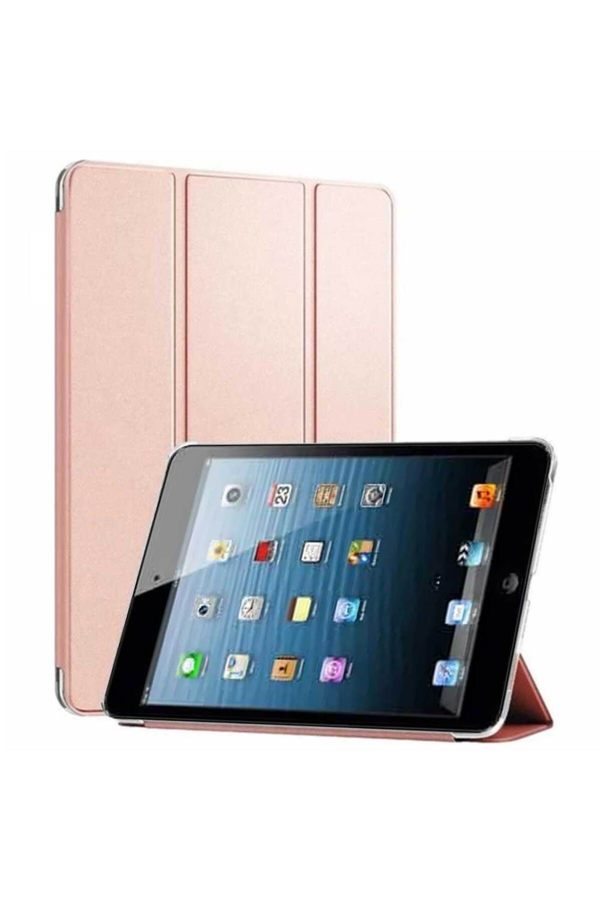 Smart Tech Apple iPad Mini 2 / Mini 3 Smart Cover Stand Arkası Şeffaf Tablet Kılıfı