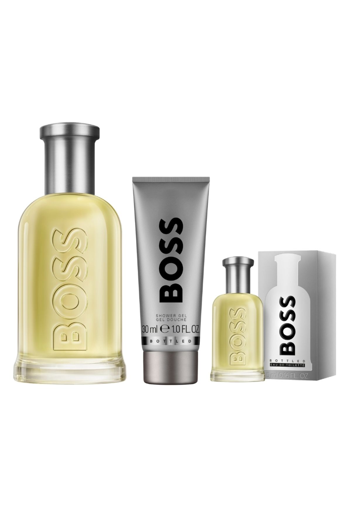Hugo Boss Boss Bottled EDT 100 ml Erkek Parfümü + 30 ml Duş Jeli + 5 ml Delüks Boy Parfüm Hediyeli SET