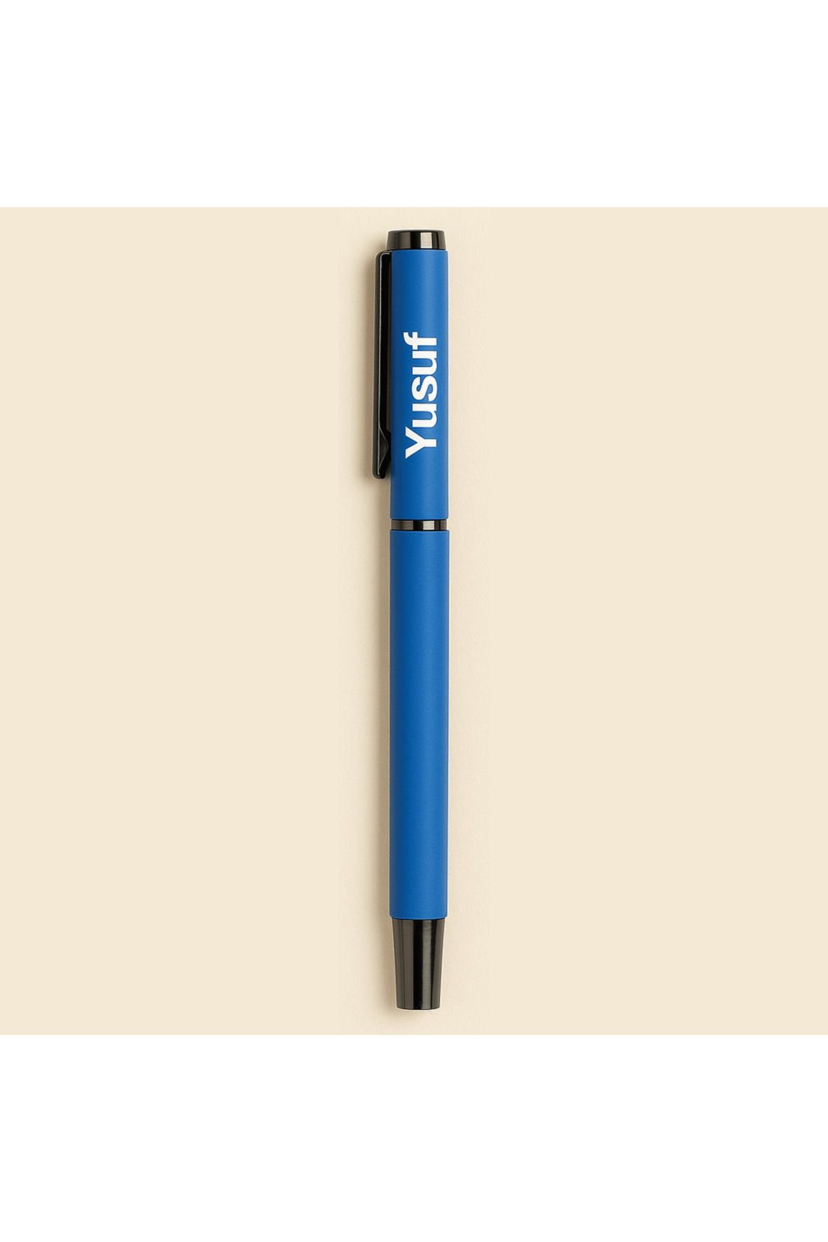 TermaCraft Kişiye Özel İsim Baskılı Mavi Mat Roller Tükenmez Kalem