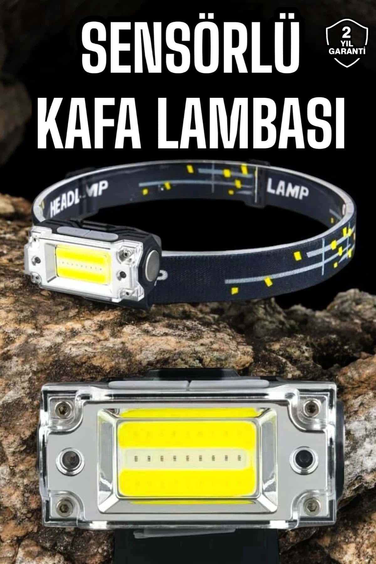 Heez Kafa Lambası Kamp Feneri Balıkçı Feneri Başlıklı Suya Dayanıklı