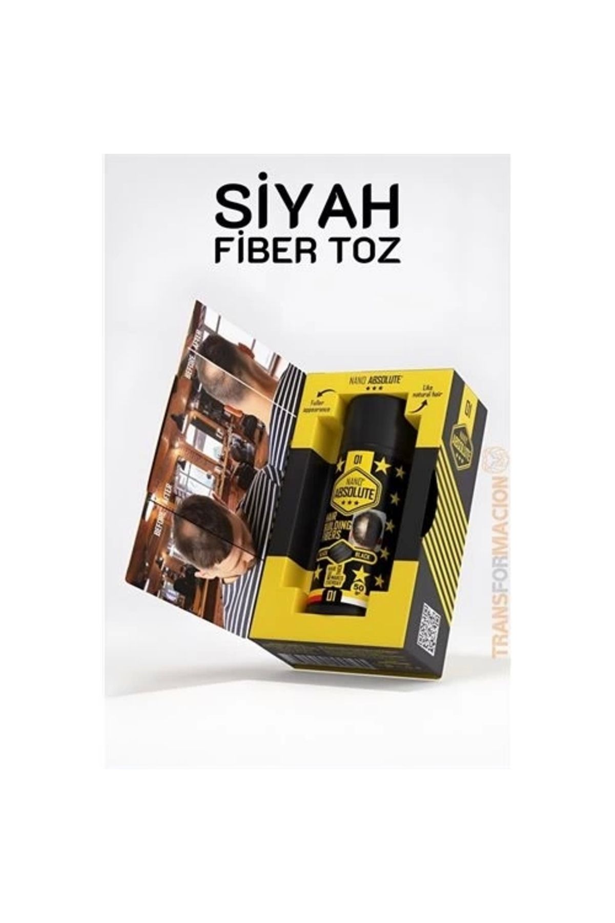 İnnMerry TransForMacion Saç Dolgunlaştırıcı Fiber Topik Toz SİYAH 50 Gram