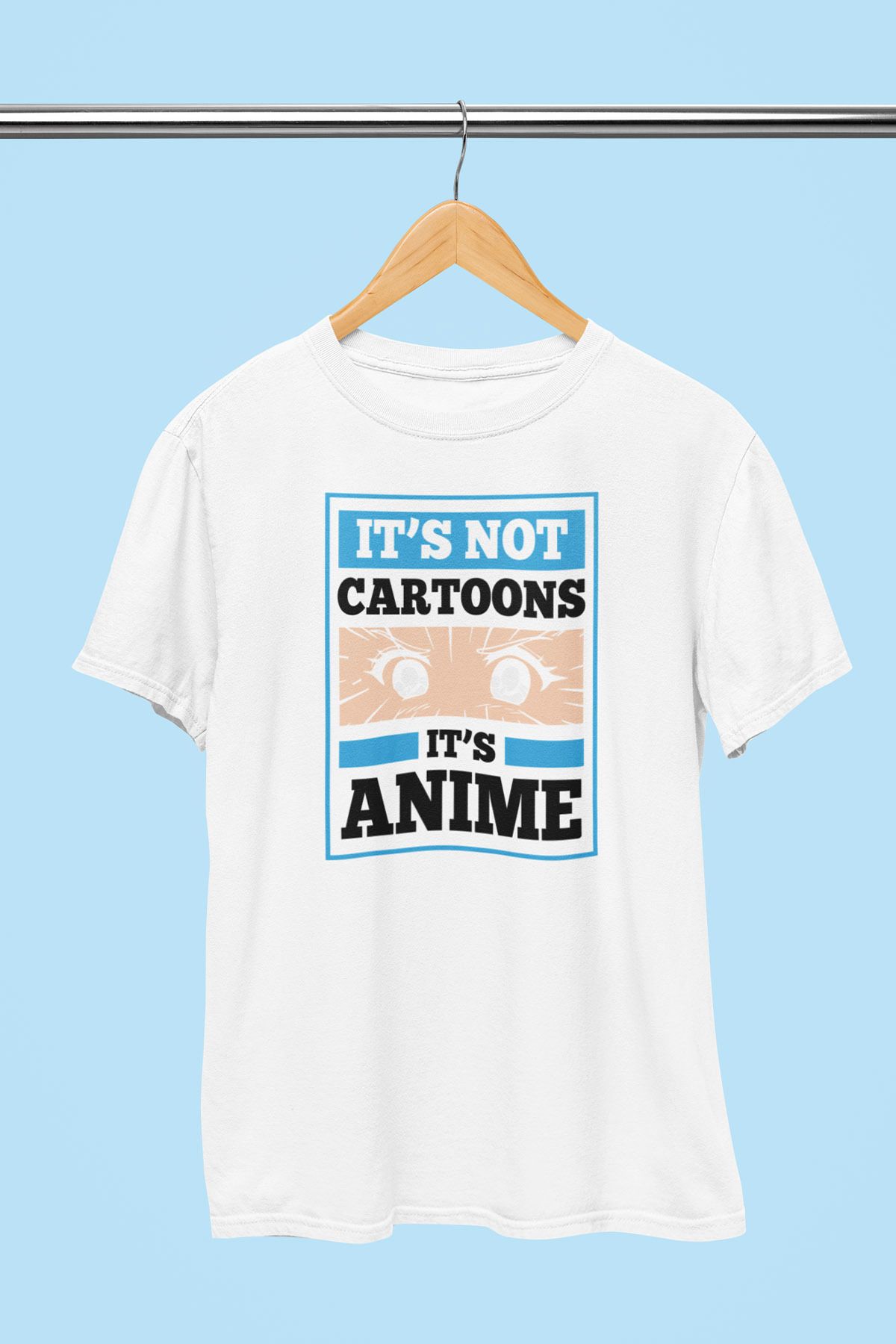 giftkonsept Its Not Cartoon Its Anime Hediyelik %100 Pamuklu Regular Beyaz Tişört