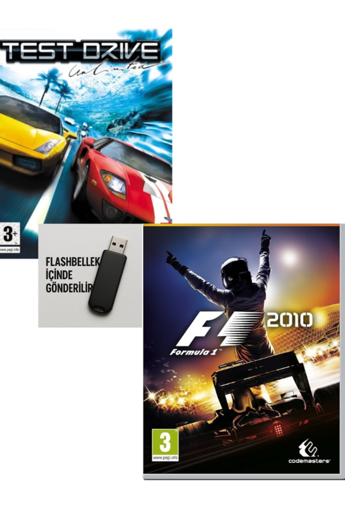 Tigdes 🎮 F1 2010 Ve Test Drive PC Oyunu | 2’si Bir Arada Flash Bellek İle Gönderim | Windows Uyumlu