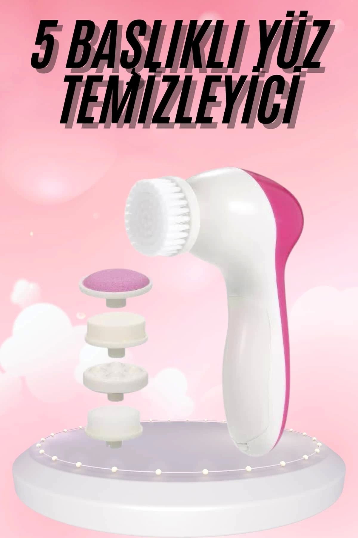 yusuftex 5 Başlıklı Titreşimli Cilt Temizleme Seti Canlandırıcı ve Onarıcı