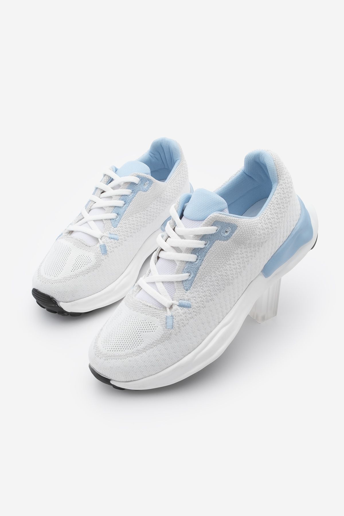 Marjin Kadın Sneaker Örgü Triko Koşu ve Yürüyüş Spor Ayakkabı Sinta Mavi