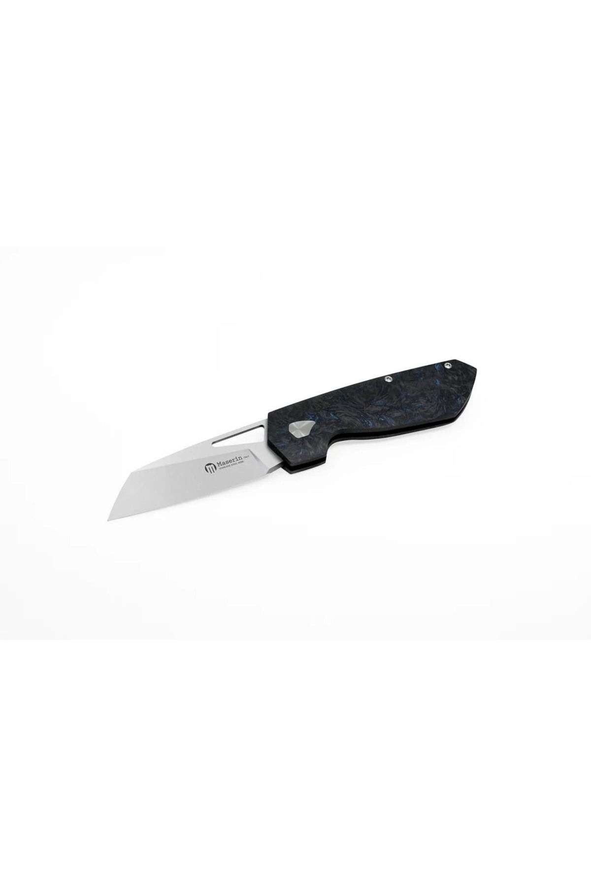 MASERIN W2 Knife M390 Blade Blue Fat Carbon Handle Çakı