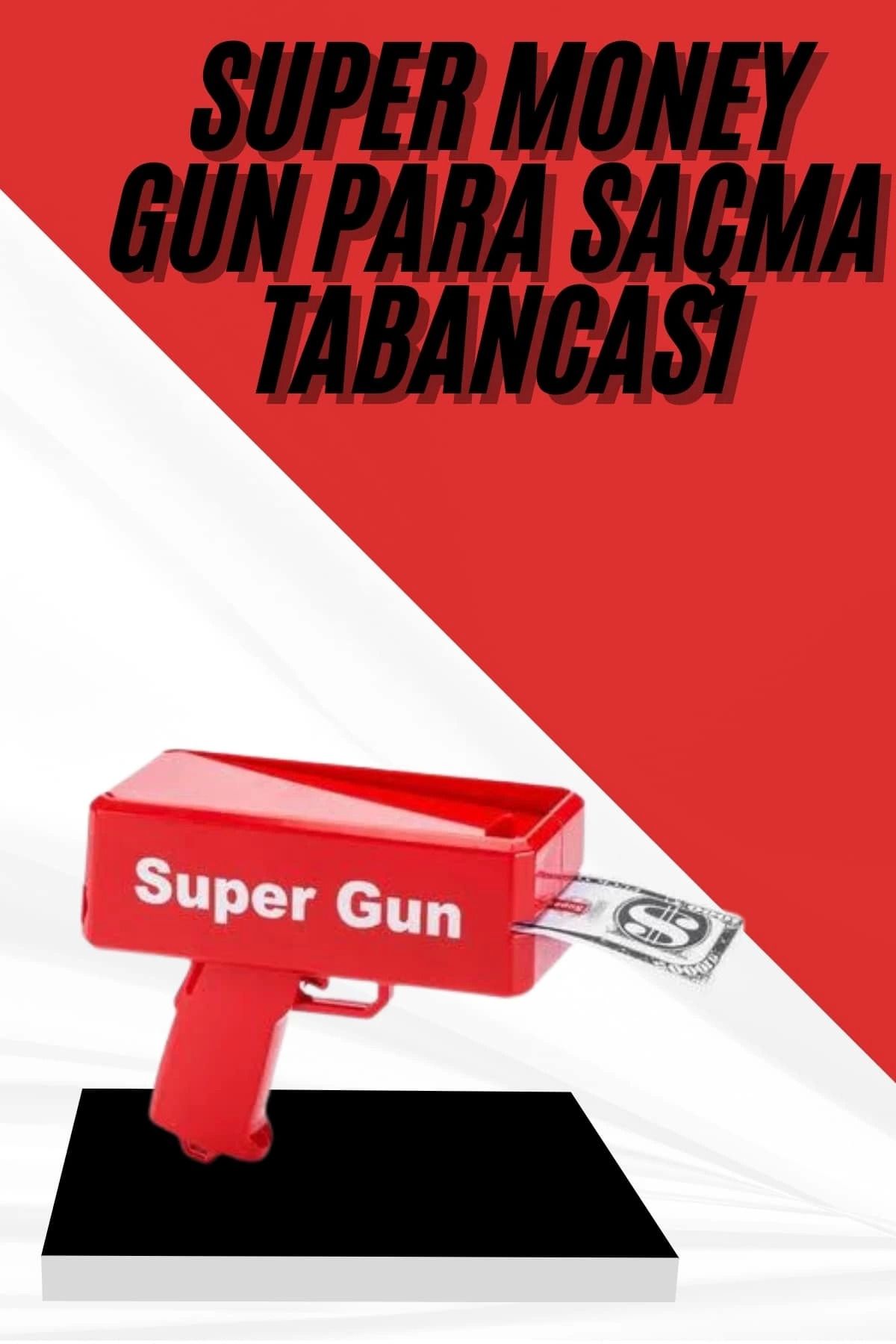 MELFSHOP Para Dolar Atma Makinası Super Money Gun Para Saçma Fırlatma Tabancası
