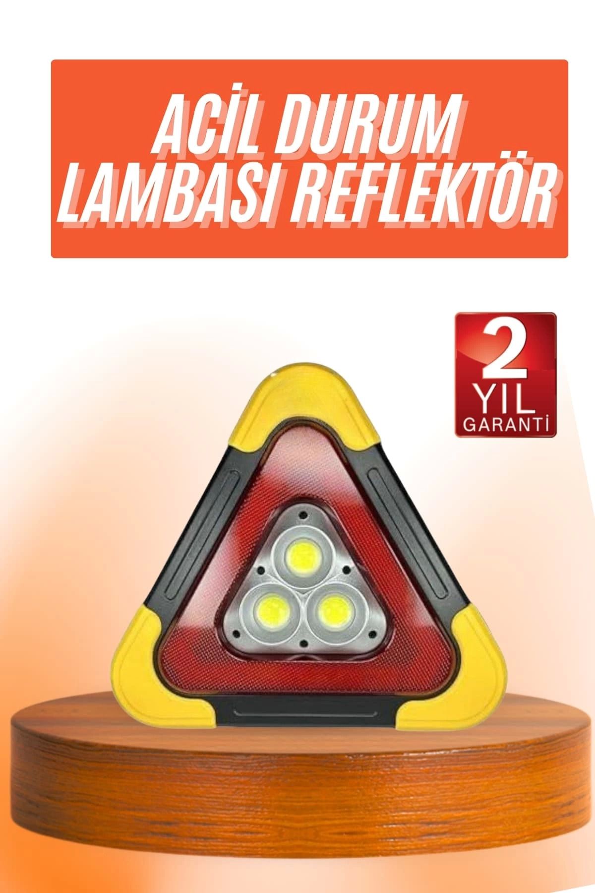 feifei Reflektör Güneş Enerjili Taşınabilir Portatif Acil Güvenlik Işığı Araba Acil Uyarı Işığı