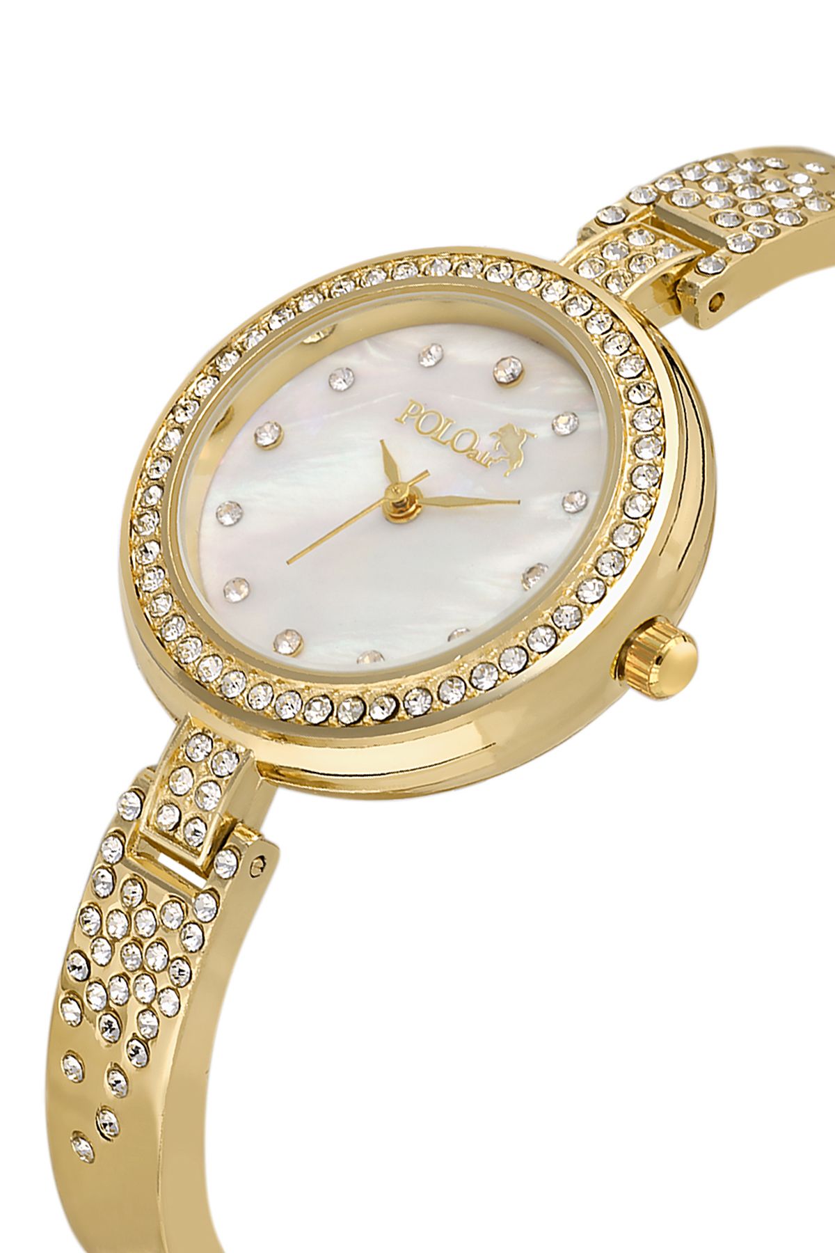Polo Air Retro Lüx Taşlı Kadın Kol Saati Gold Renk PL-1536B1x