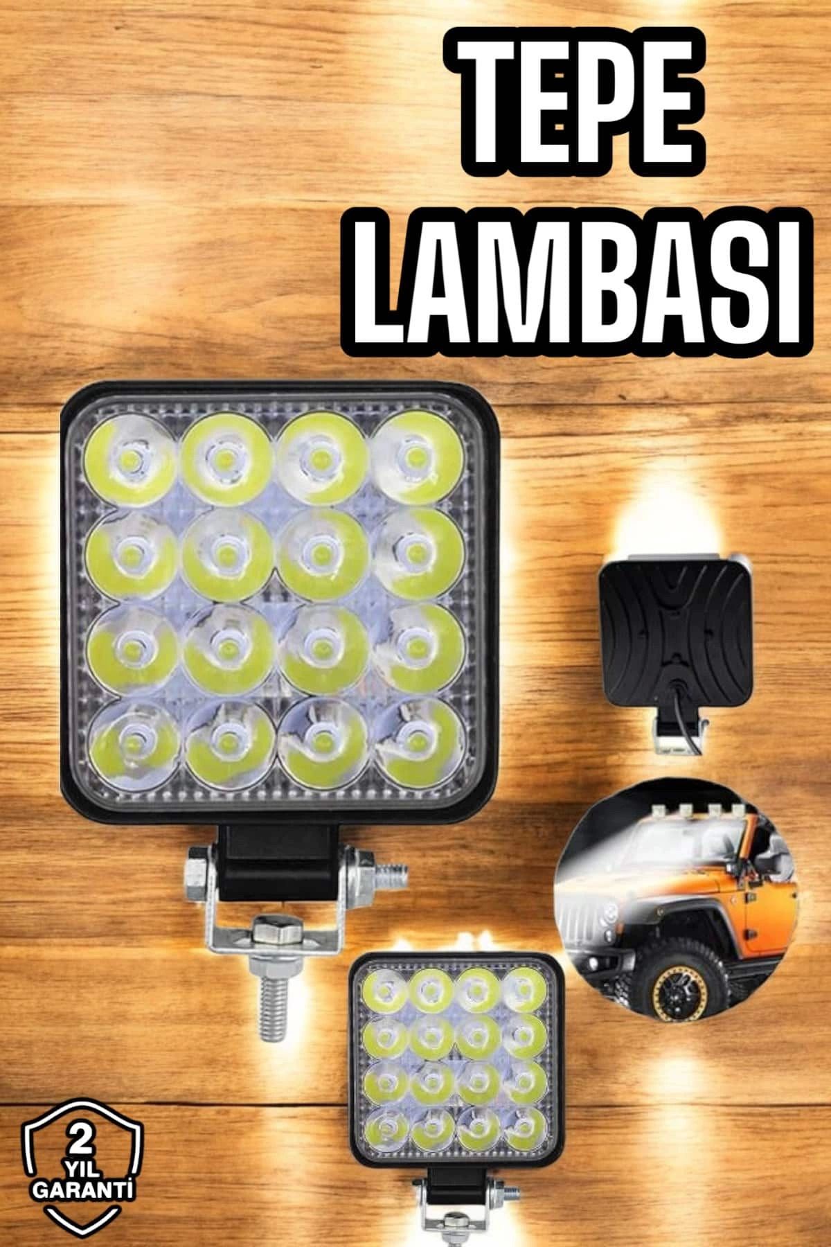 feifei Tepe Lambası Tüm Araç Tiplerine Uygun Çalışma Lambası 16 Ledli