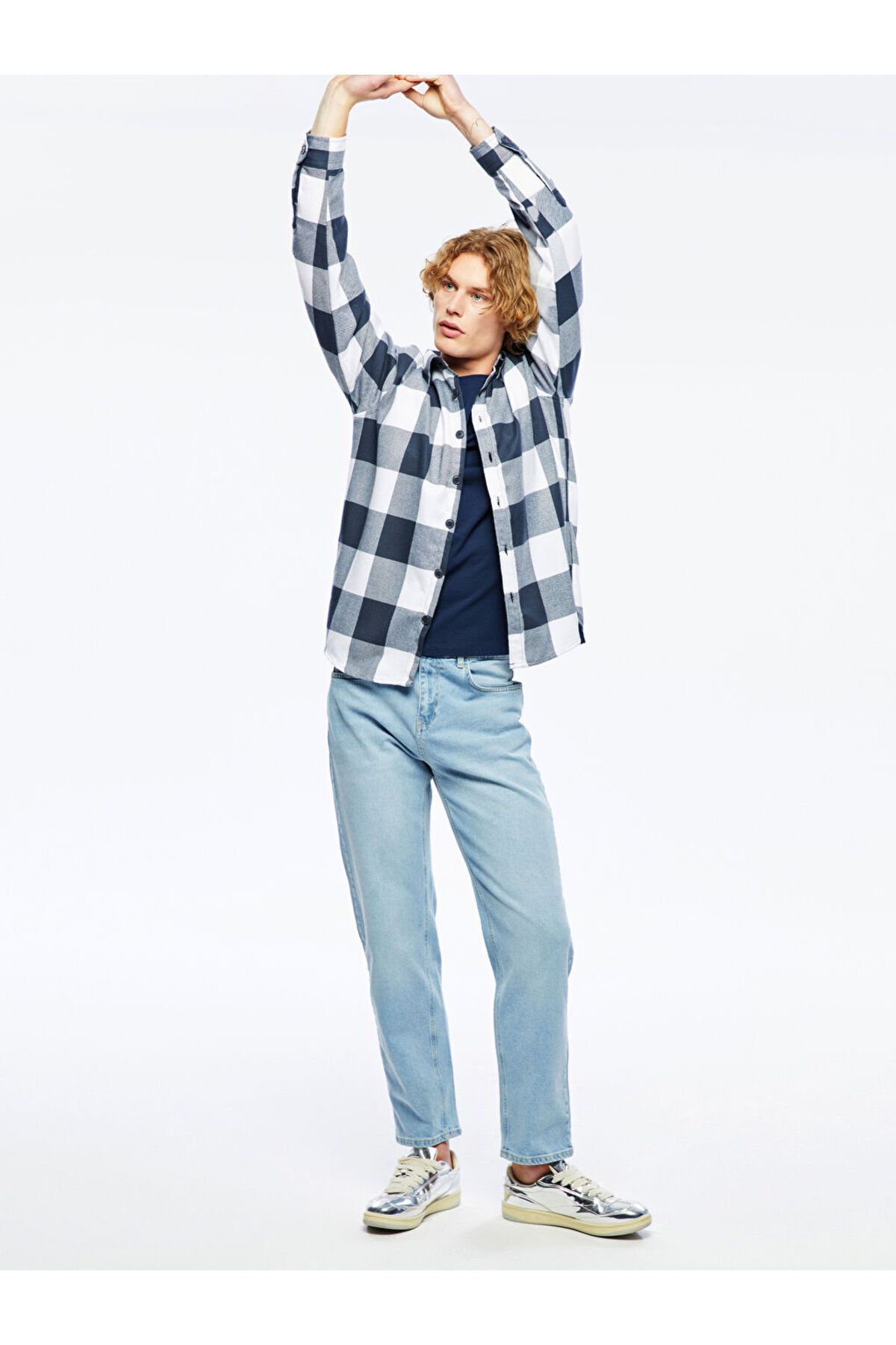 LC Waikiki XSIDE Indigo Baggy Fit Erkek Jean Pantolon S5FA82Z8NVY25