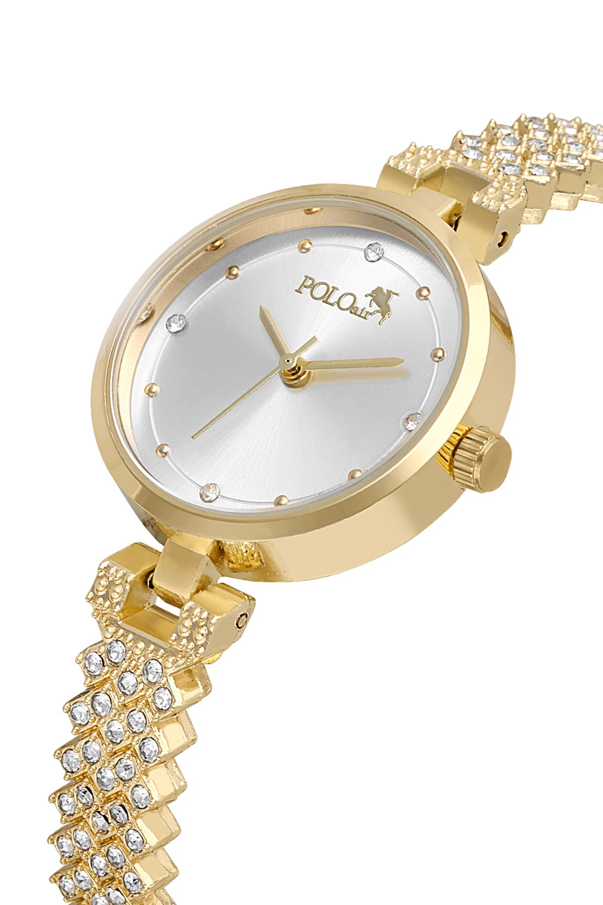 Polo Air Lüx Taşlı Kordon Kadın Kol Saati Gold Renk PL-1535B1x