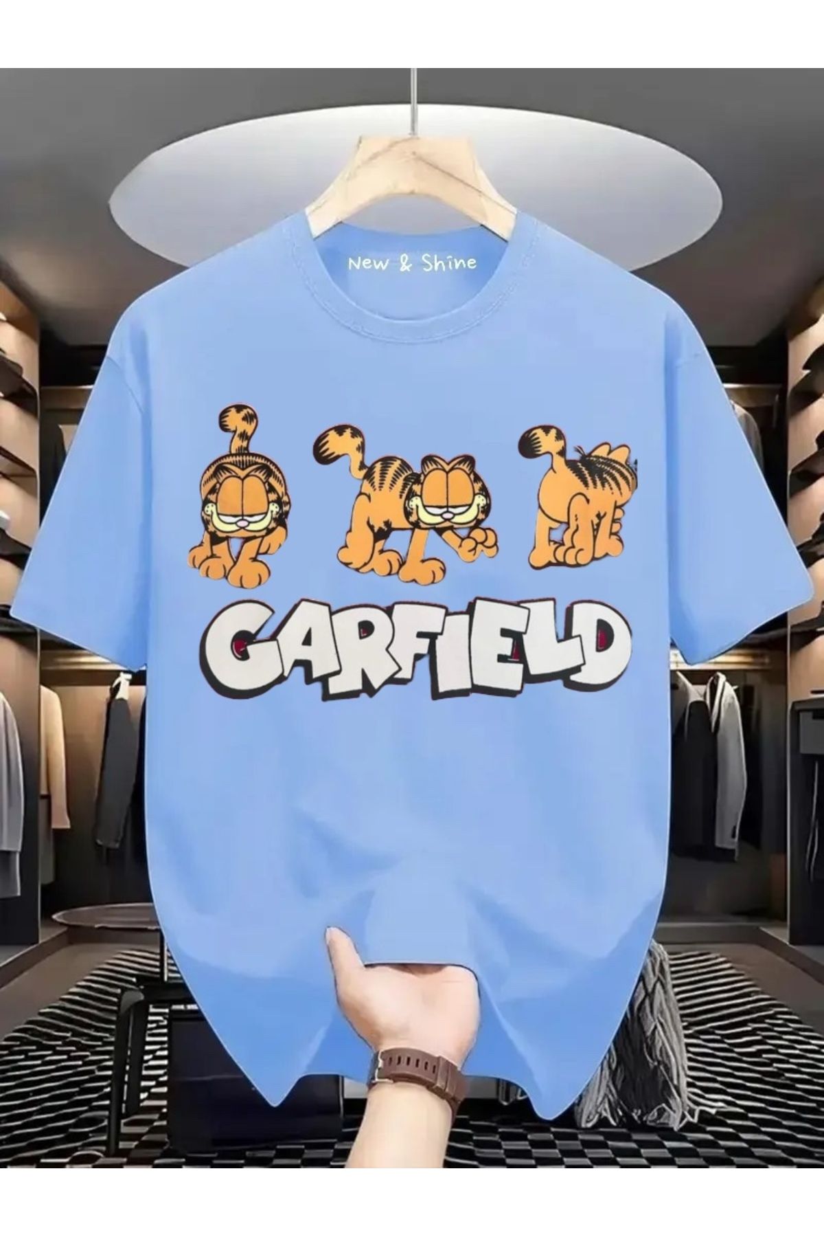 New Shine Garfield Baskılı Oversize T-Shirt