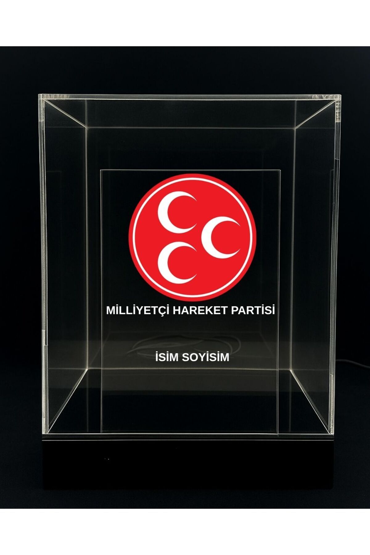 iscom MHP SİYASİ PARTİ TEMALI KİŞİYE ÖZEL LED IŞIKLI KONSEPT HEDİYE