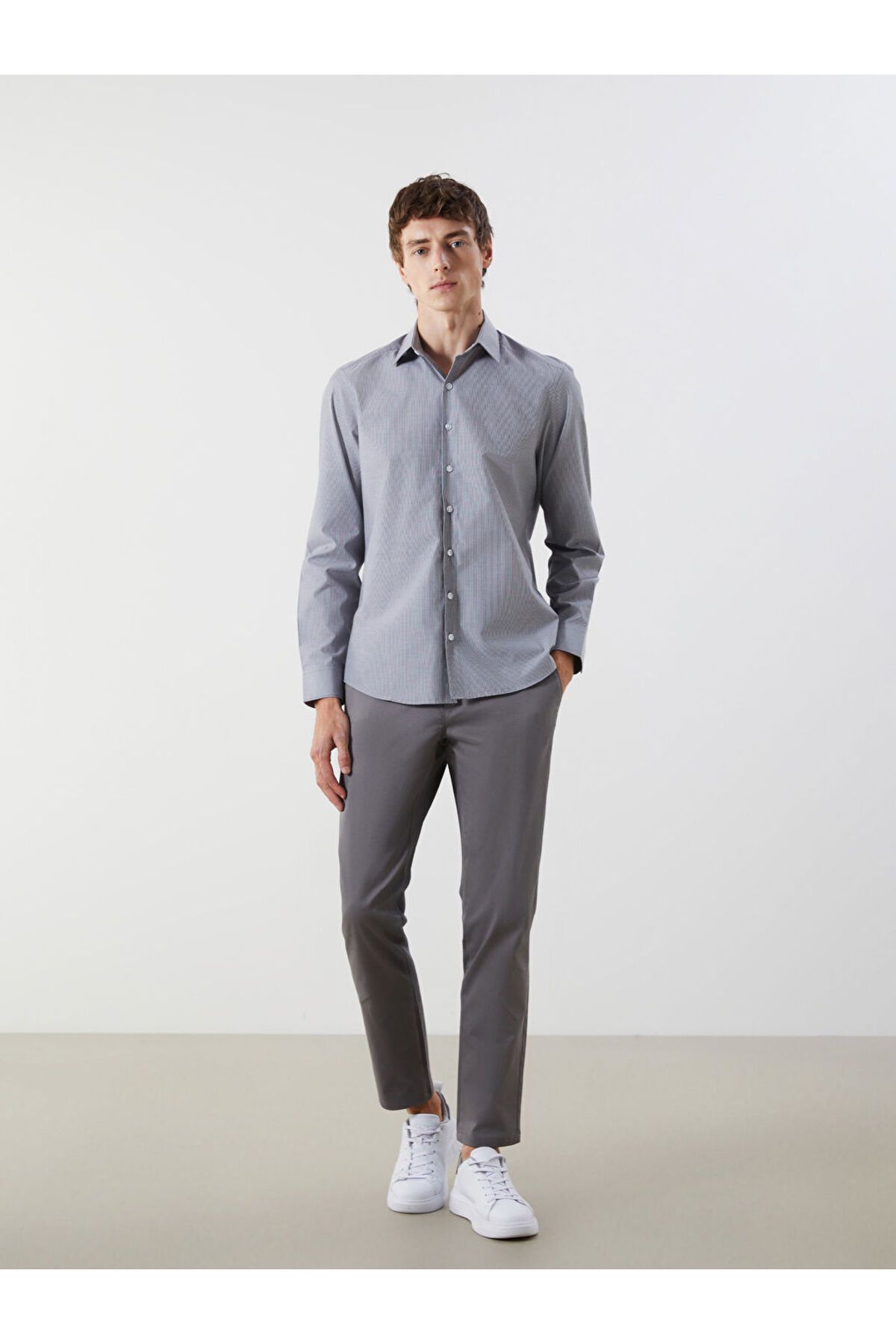LC Waikiki LCWAIKIKI Classic Gri Dar Kalıp Erkek Chino Pantolon S51102Z8NVY25