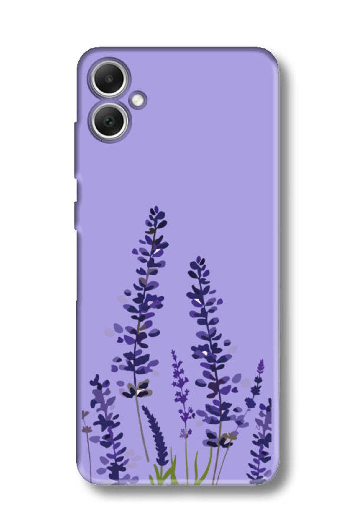frondcase Samsung A05 Lavanta Desenli Lila Telefon Kılıfı