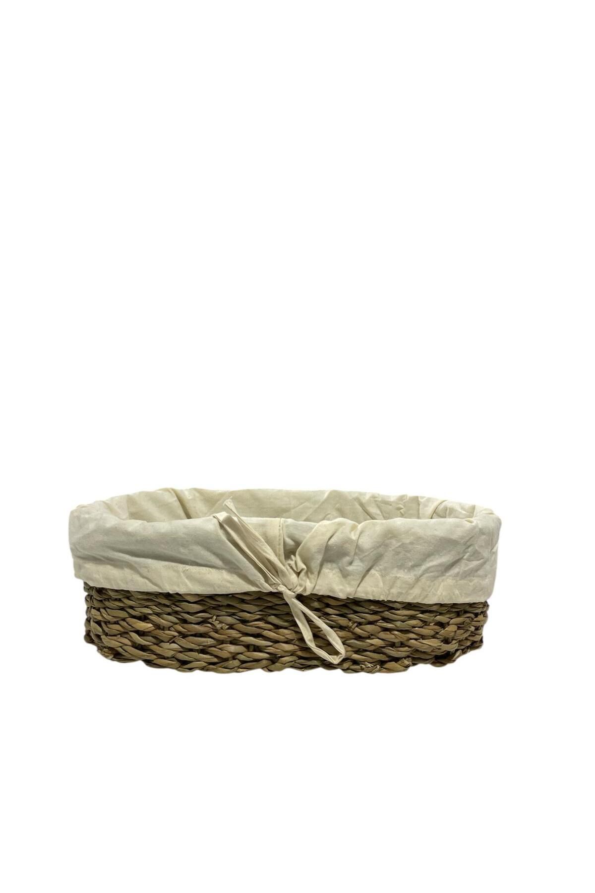 CasaLinda Hasır Dikdörtgen Çok Amaçlı Düzenleyici Sepet 42x25x13 cm 14005