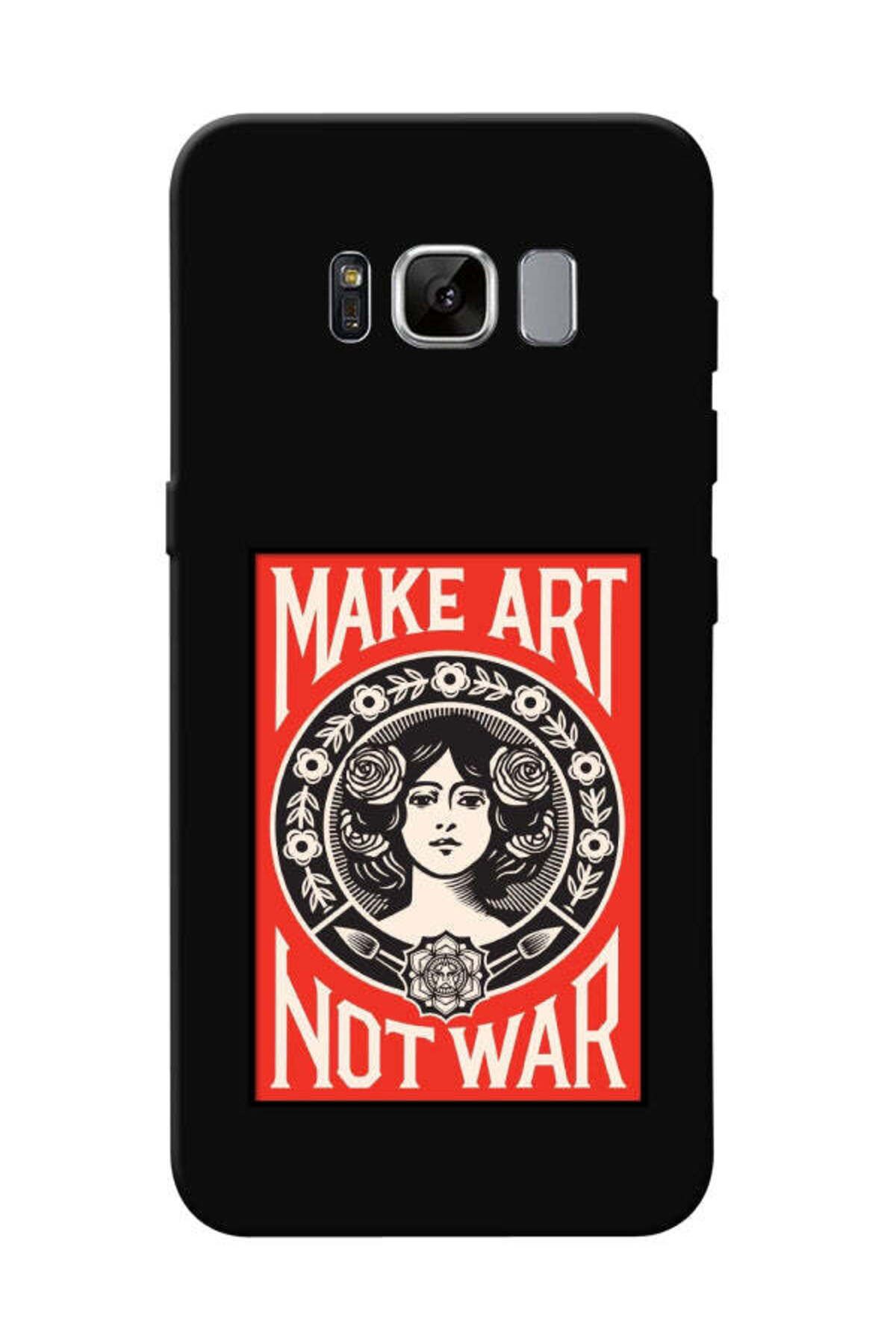 frondcase Samsung S8 Make Art Not War Siyah Telefon Kılıfı