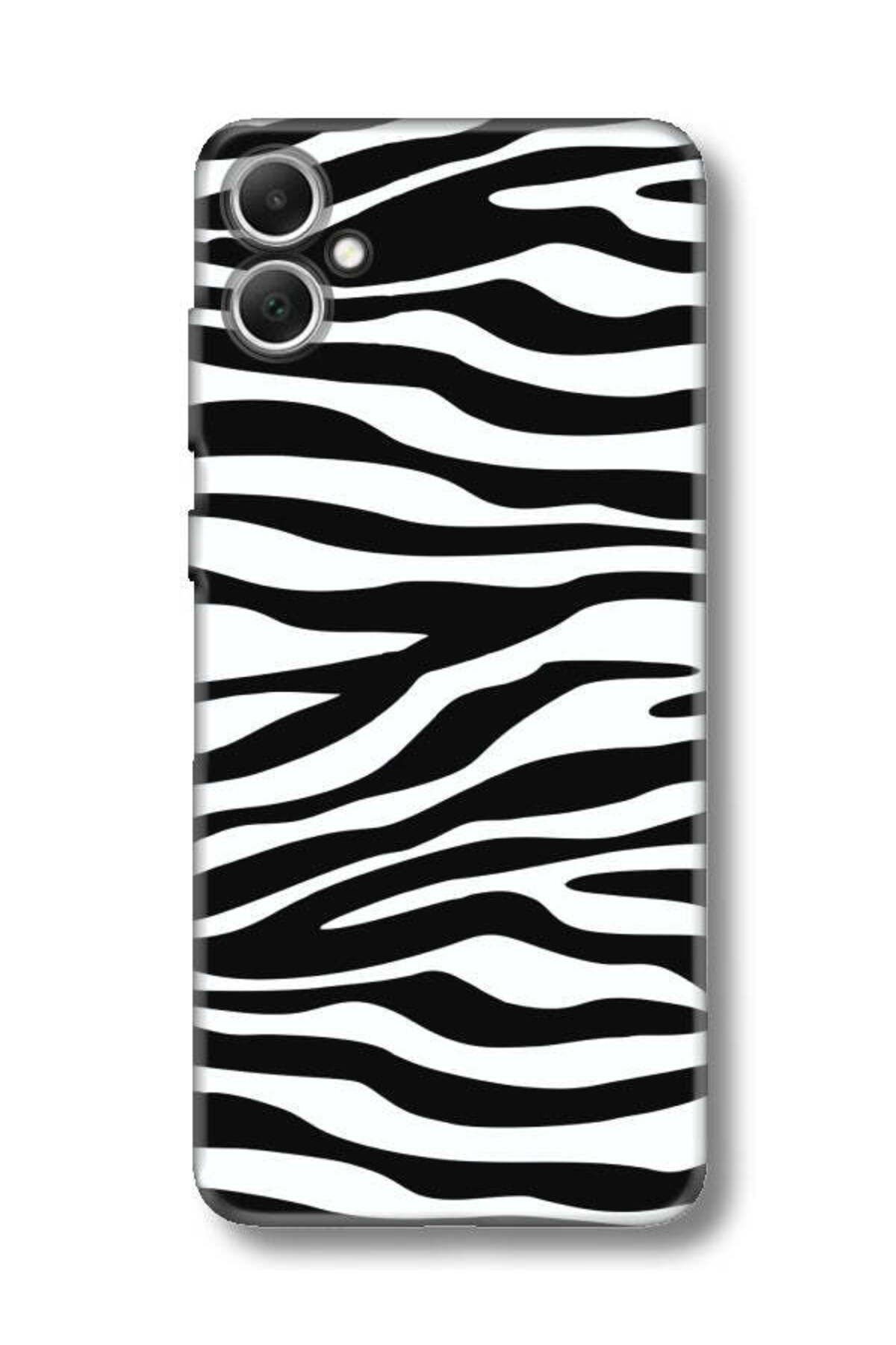 frondcase Samsung A05 Zebra Desenli Siyah Telefon Kılıfı