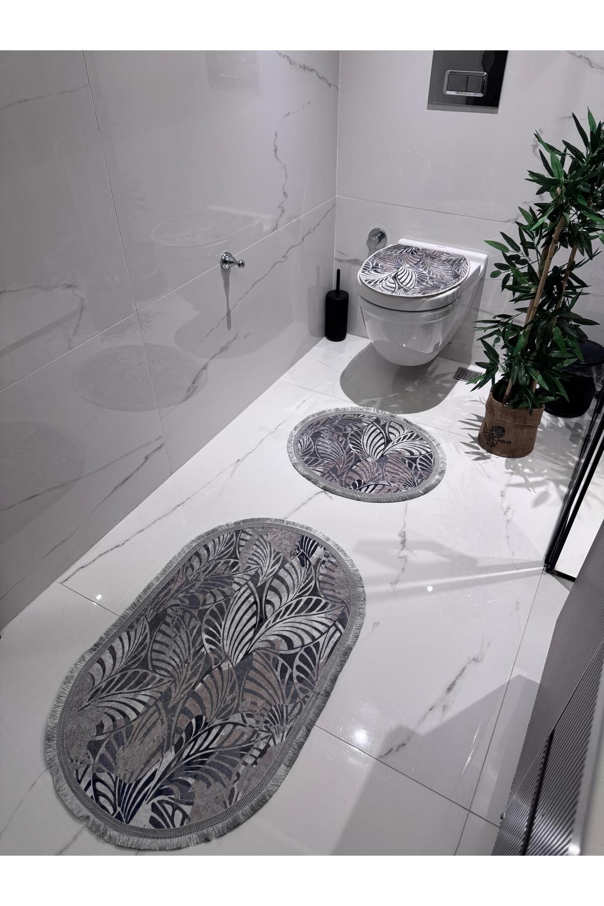 d'niss home touch of nature in your home D'NISS 3 Parça Banyo Paspası